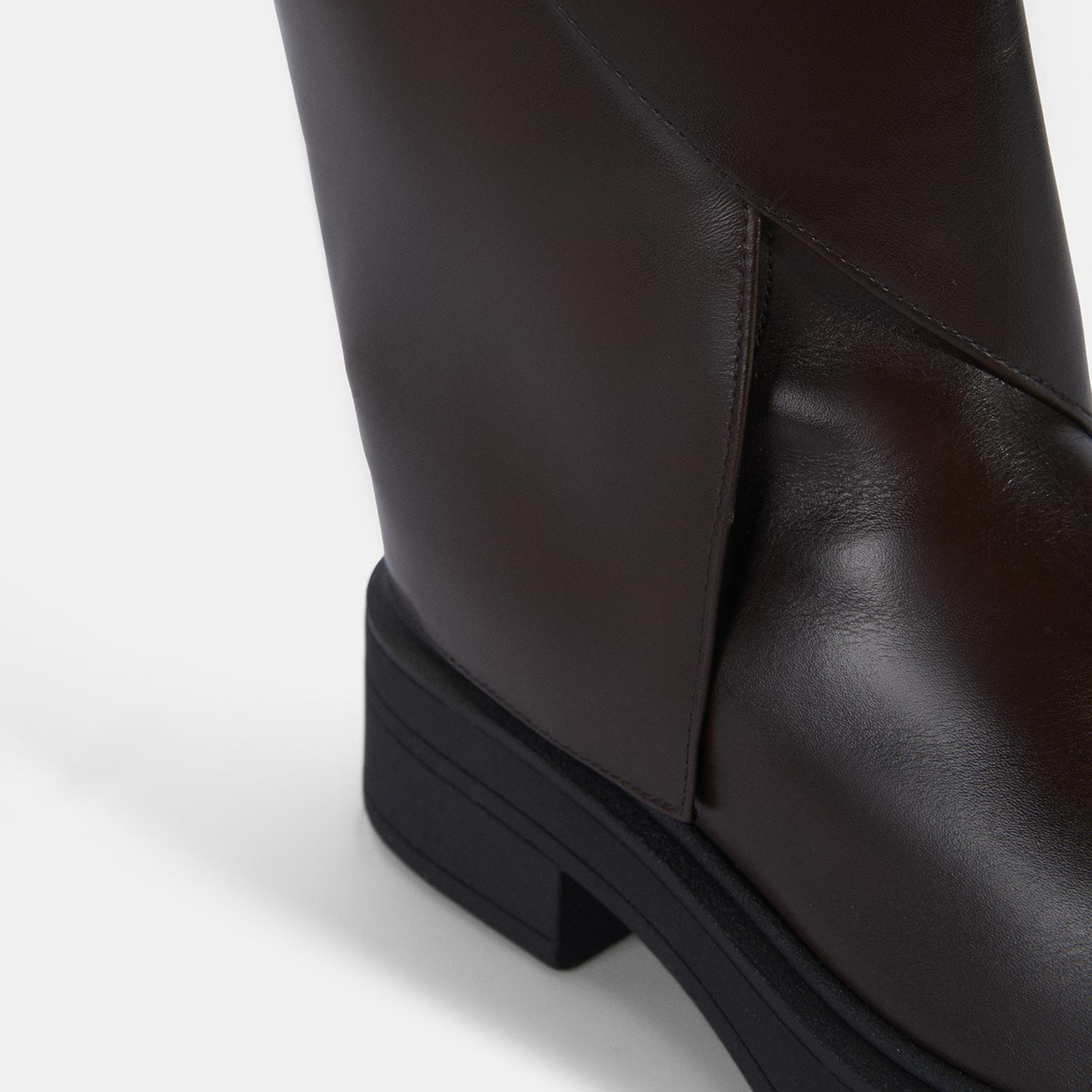 Kadın Kahve Katlama Detaylı Deri Çizme