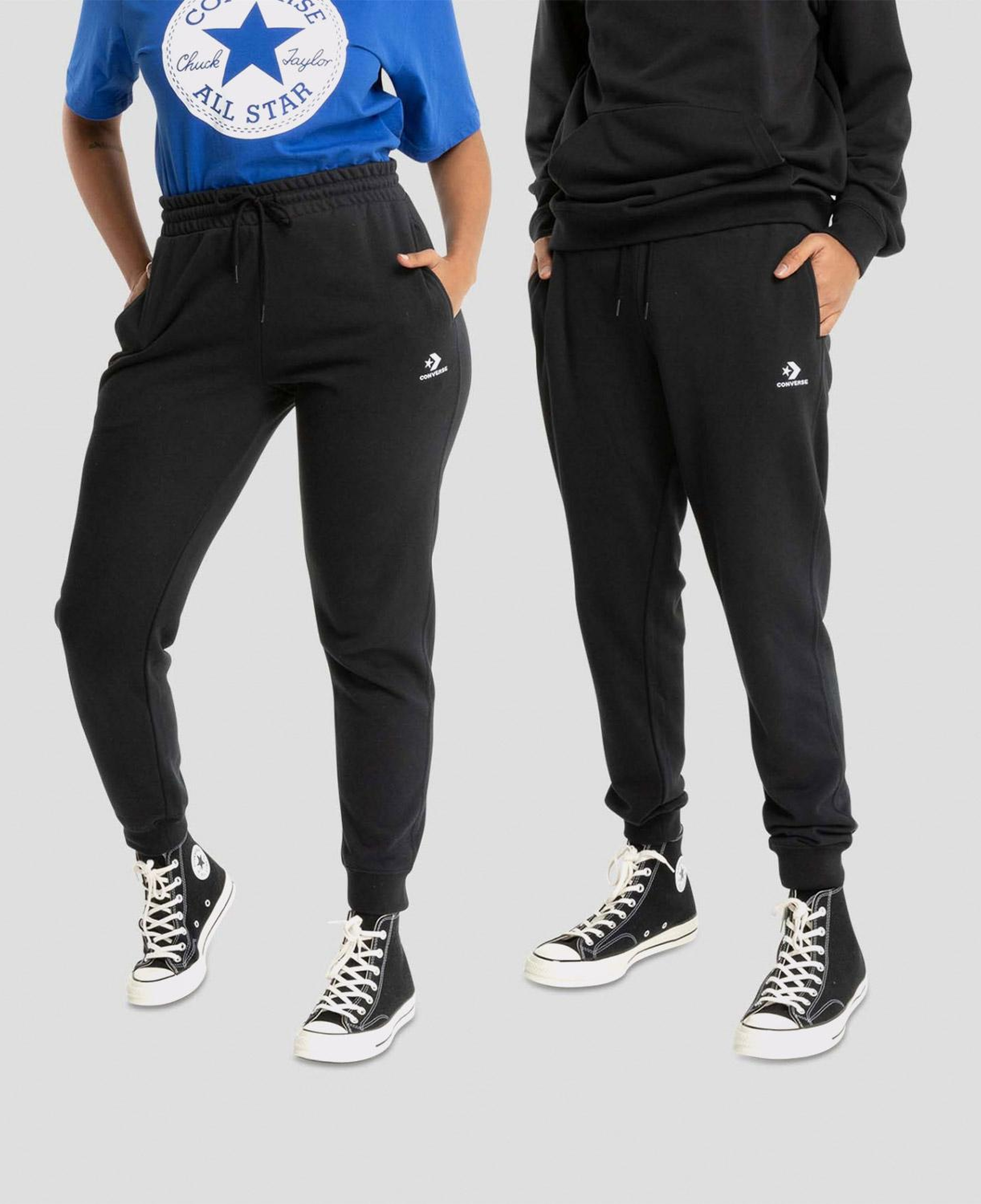 Converse Go-To Embroidered Star Chevron Unisex Siyah Eşofman Altı