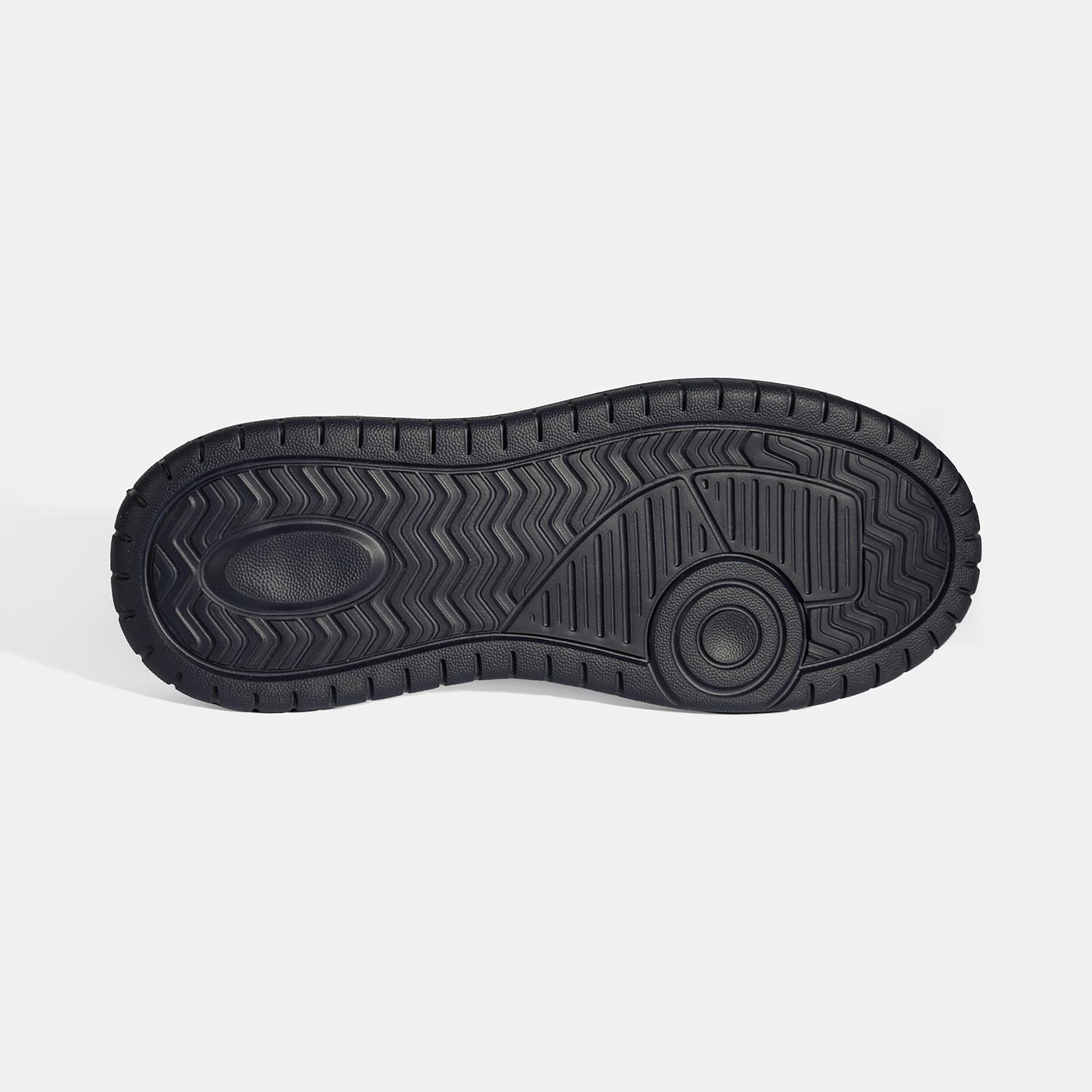 Erkek Lacivert Lastik Bağcıklı Deri Sneaker