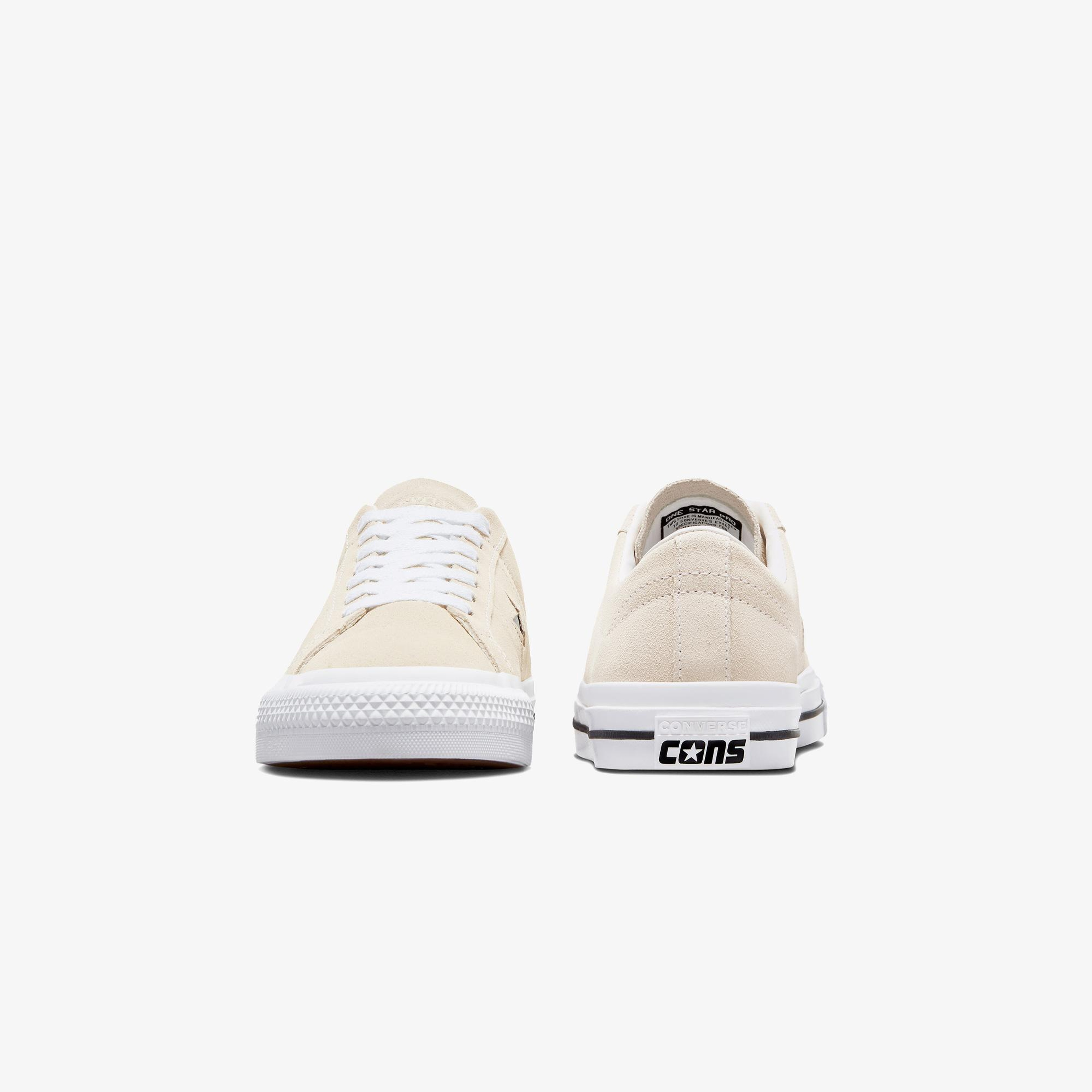 Converse Cons One Star Pro Unisex Krem Süet Sneaker