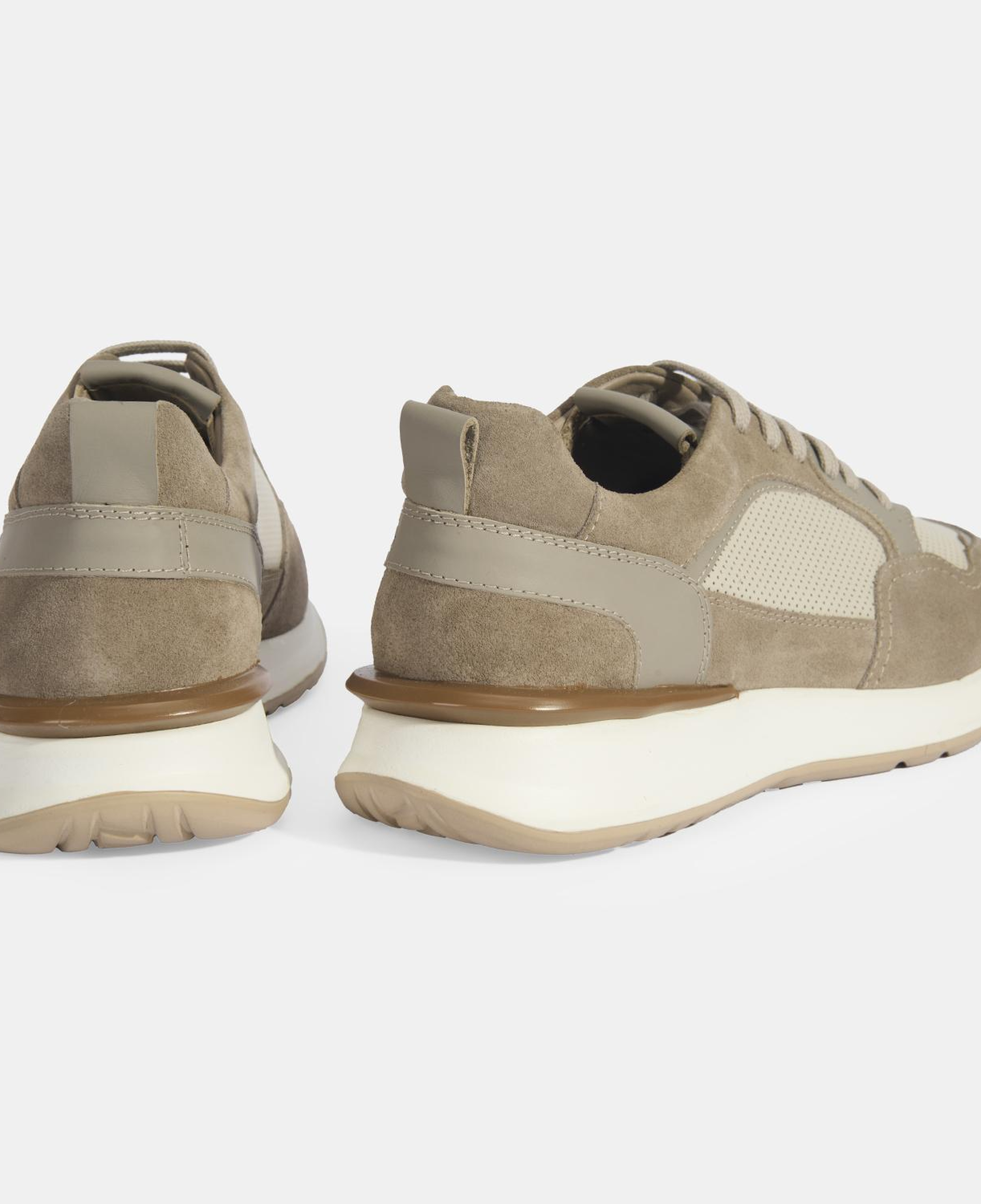 Erkek Gri Bağcıklı Deri Günlük Ayakkabı