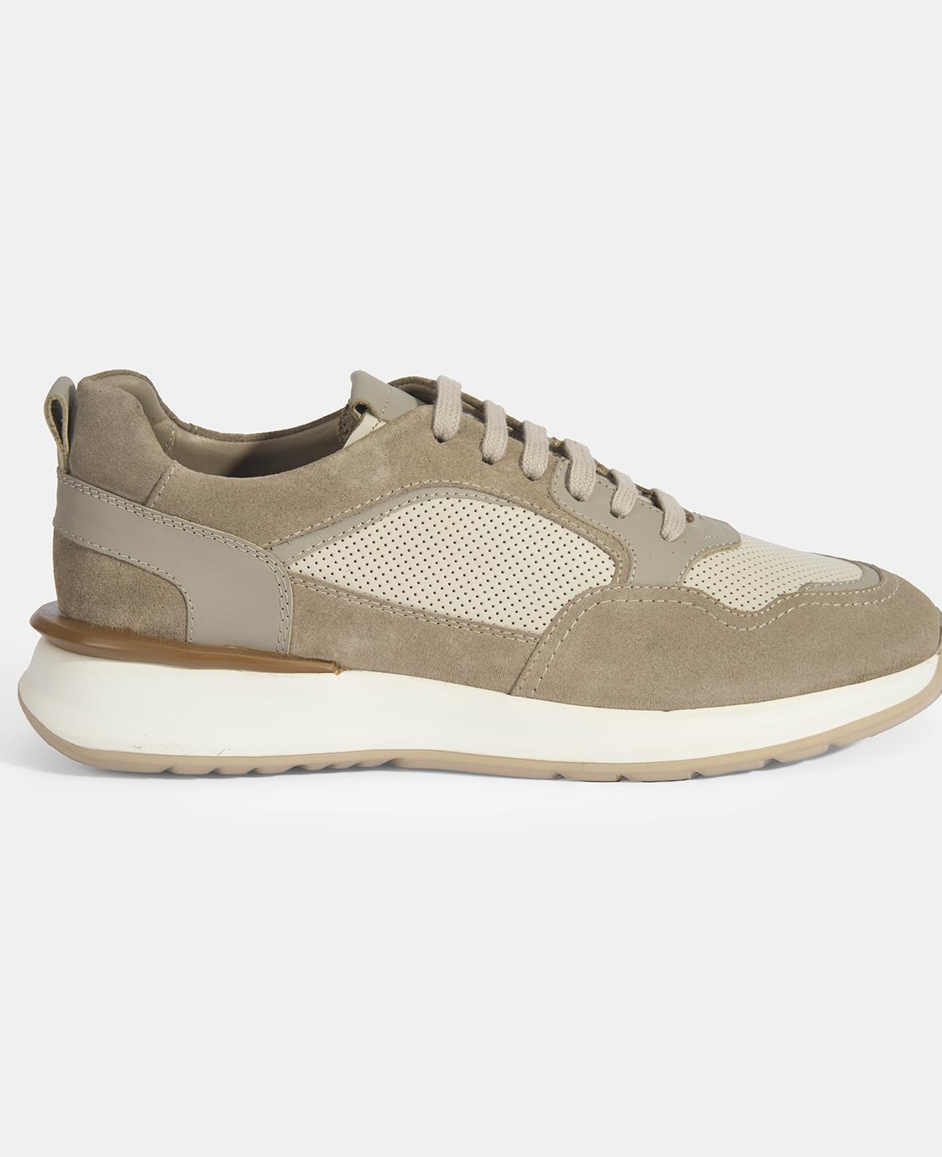 Erkek Gri Bağcıklı Deri Günlük Ayakkabı