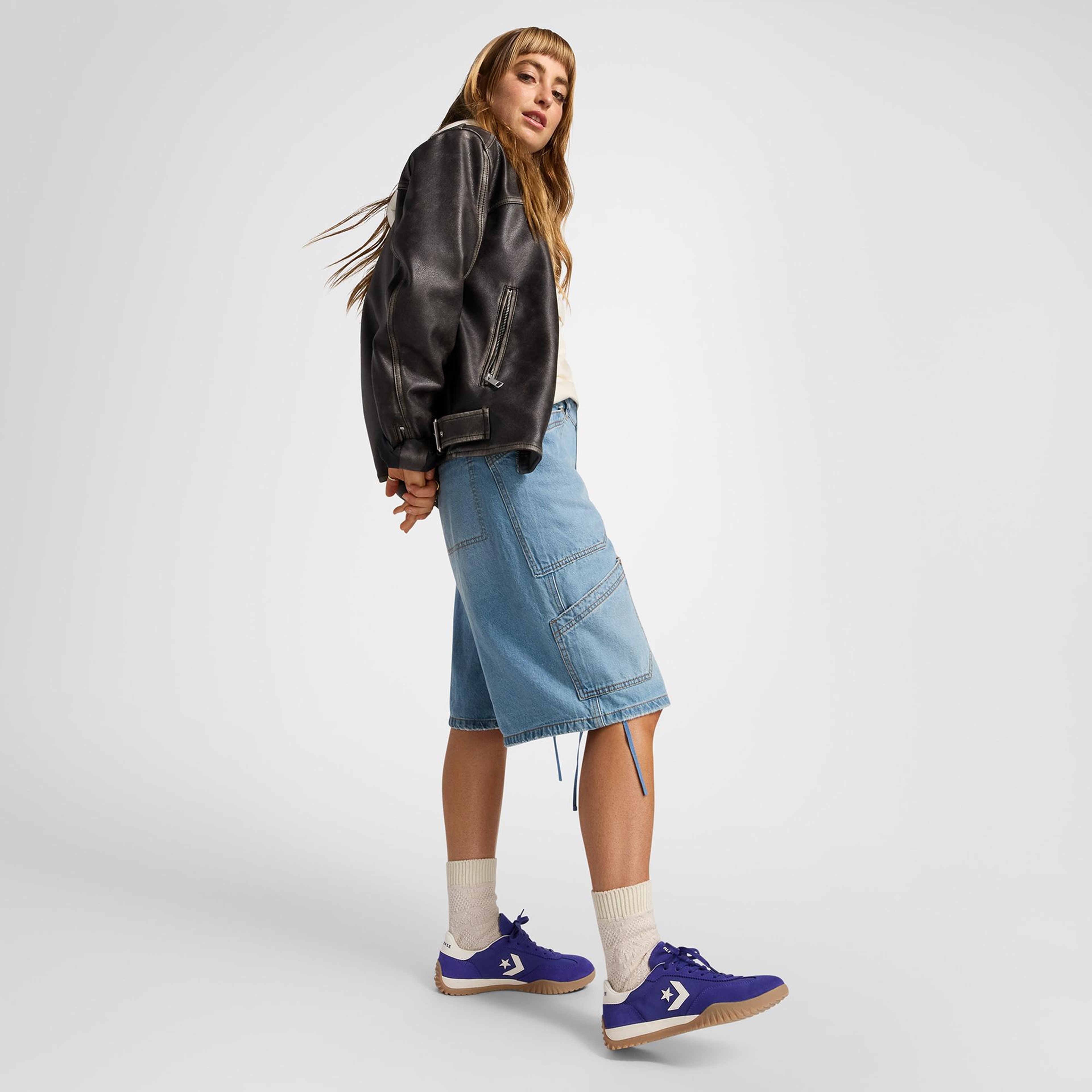 Converse Run Star Trainer Unisex Mavi Süet Sneaker