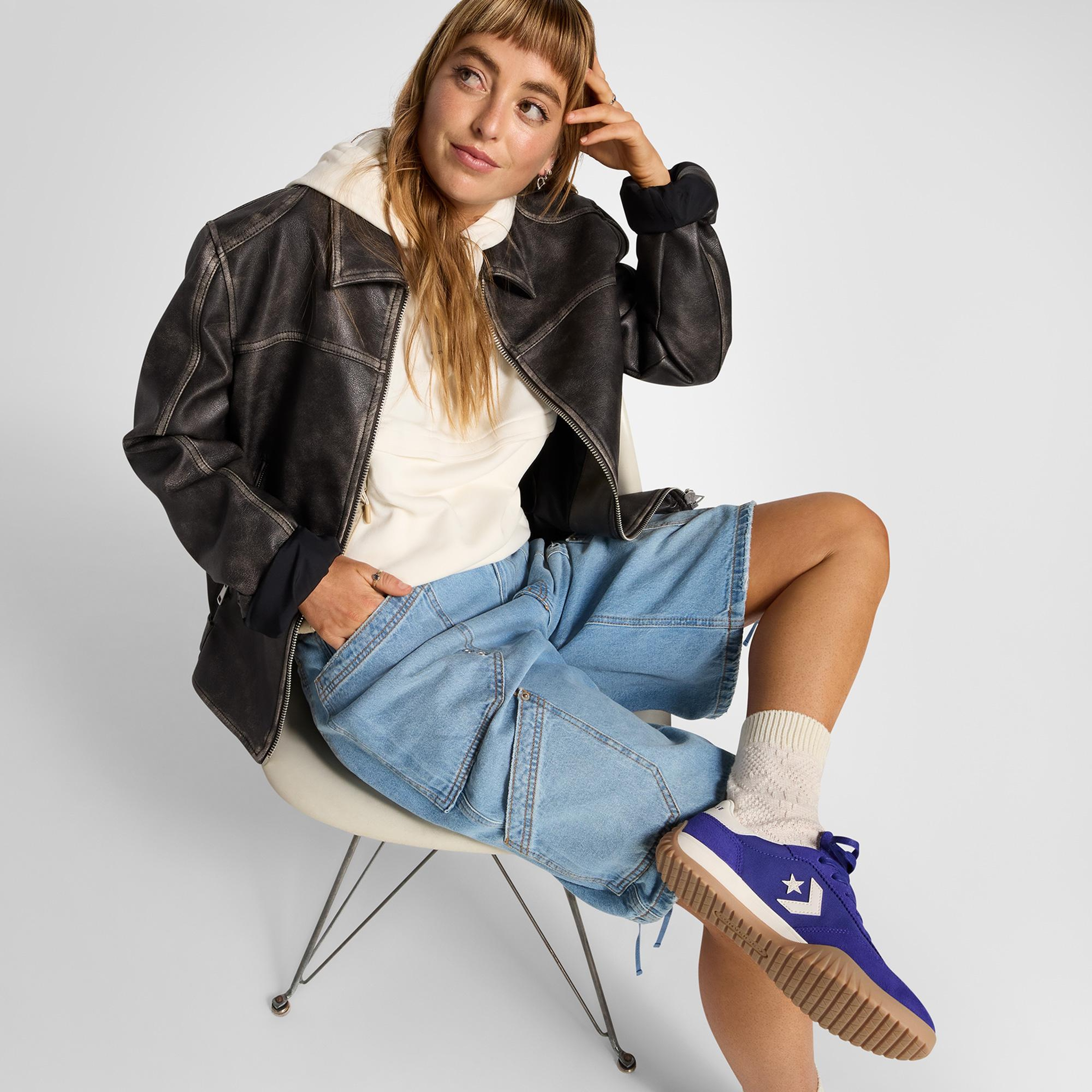 Converse Run Star Trainer Unisex Mavi Süet Sneaker