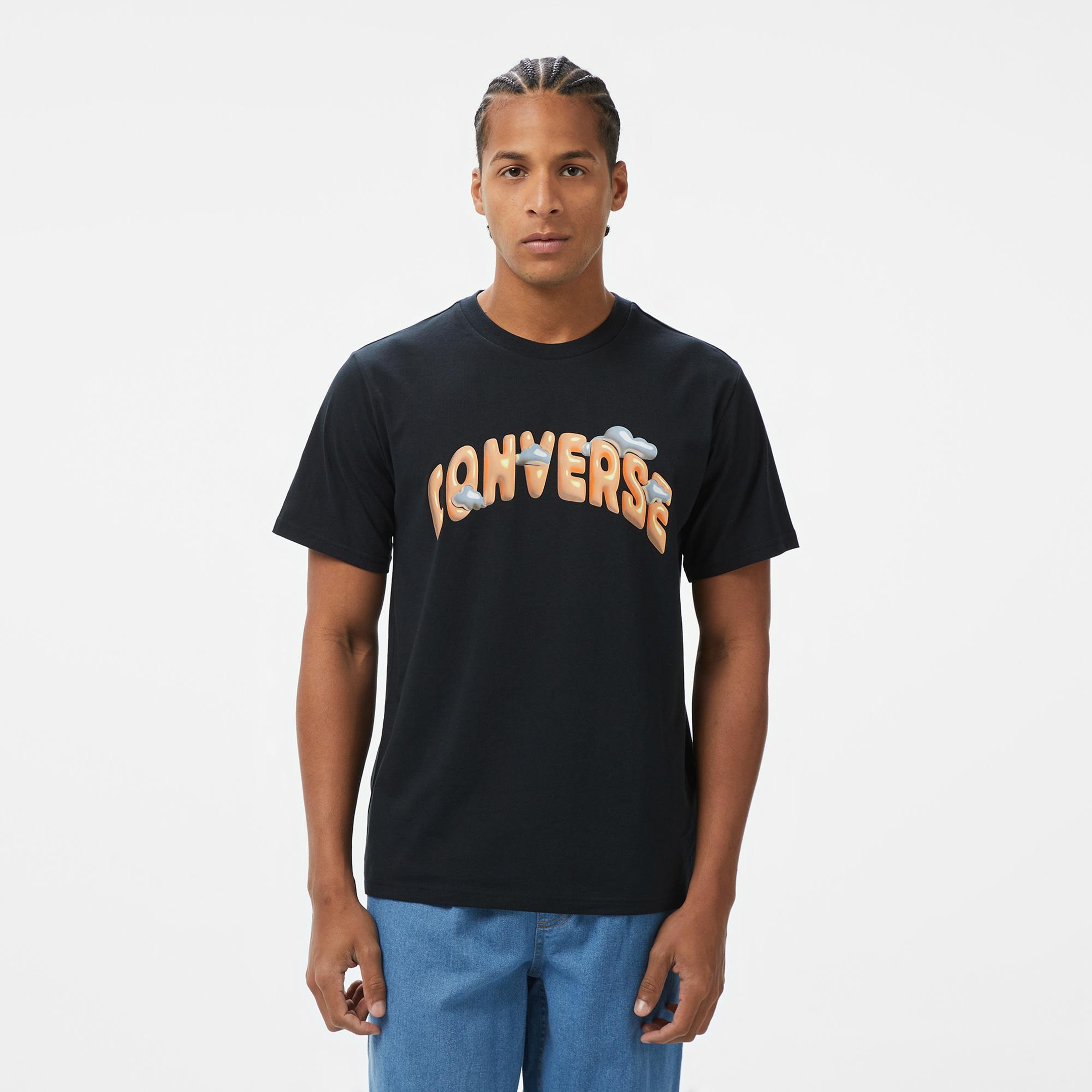 Converse Erkek Baskılı Siyah T-Shirt