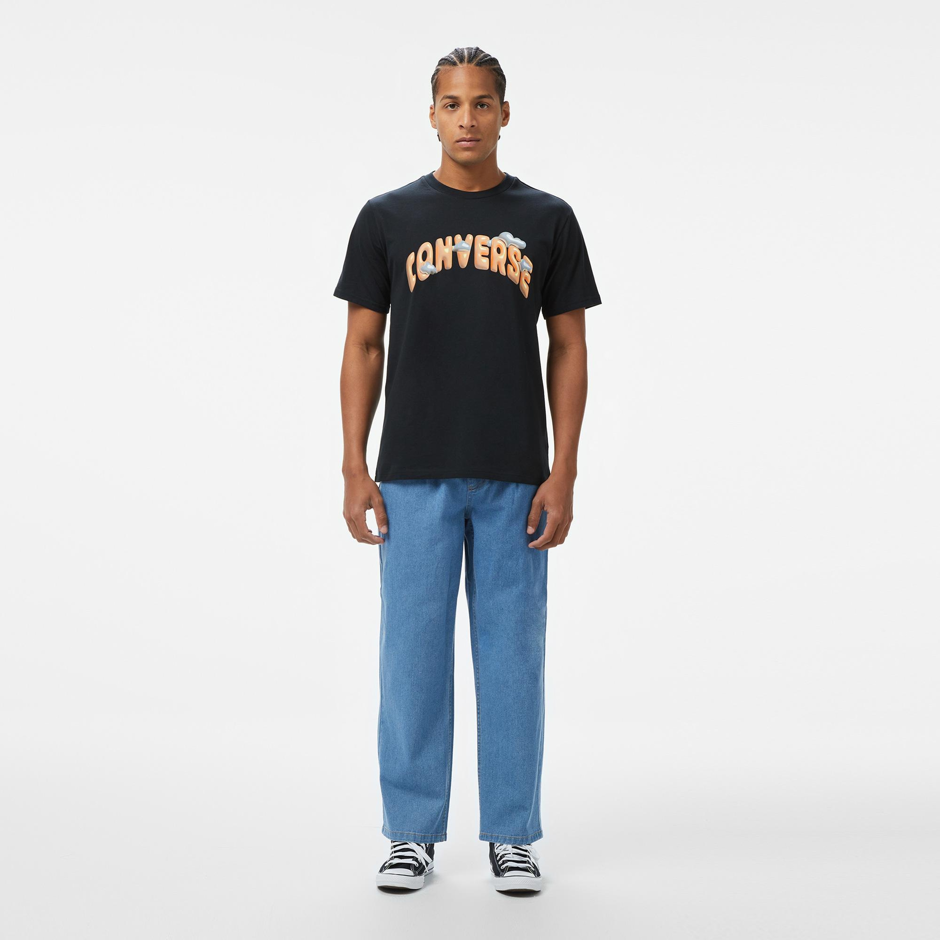 Converse Erkek Baskılı Siyah T-Shirt