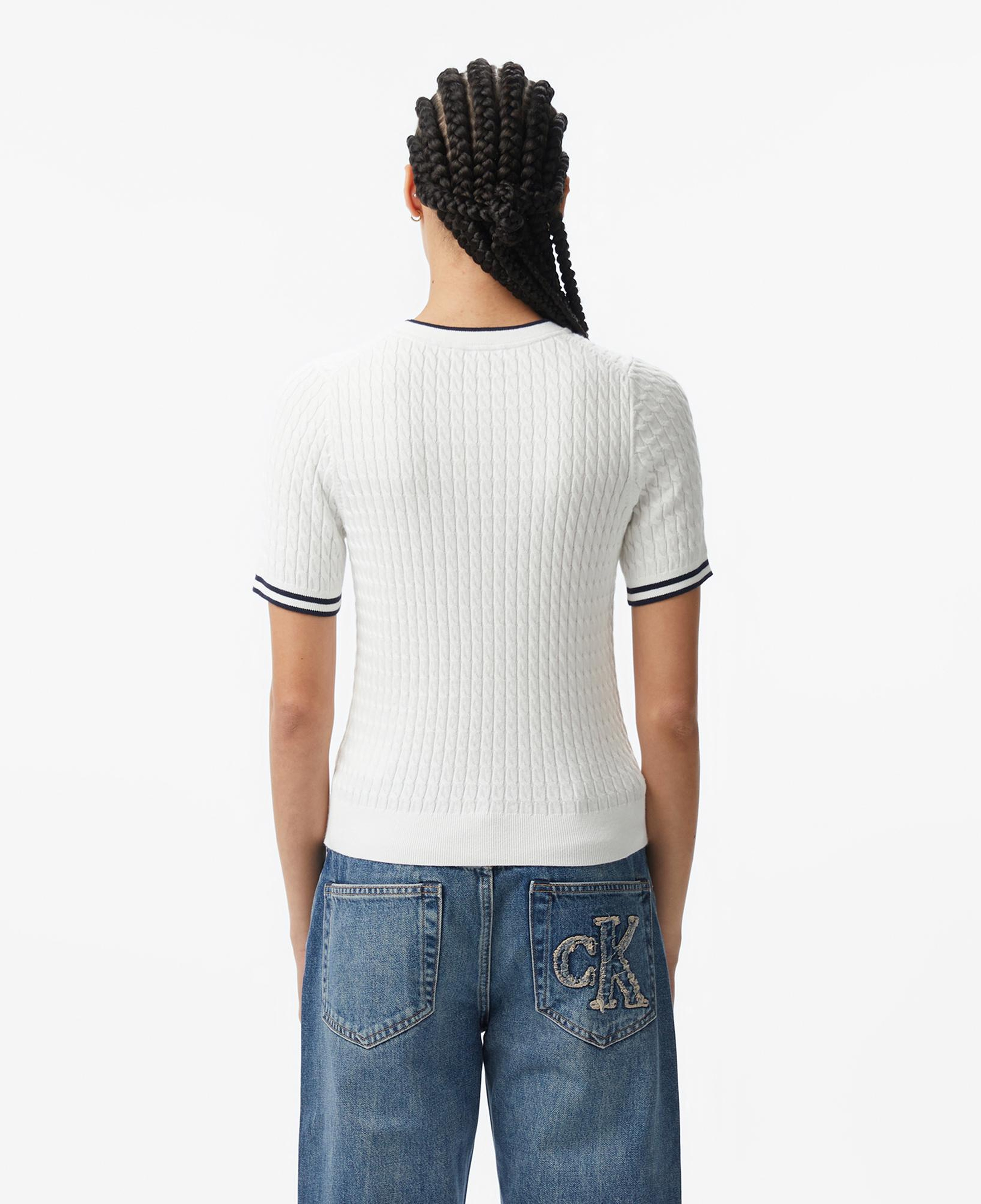 Tommy Hilfiger Cable Fine Kadın Beyaz Triko