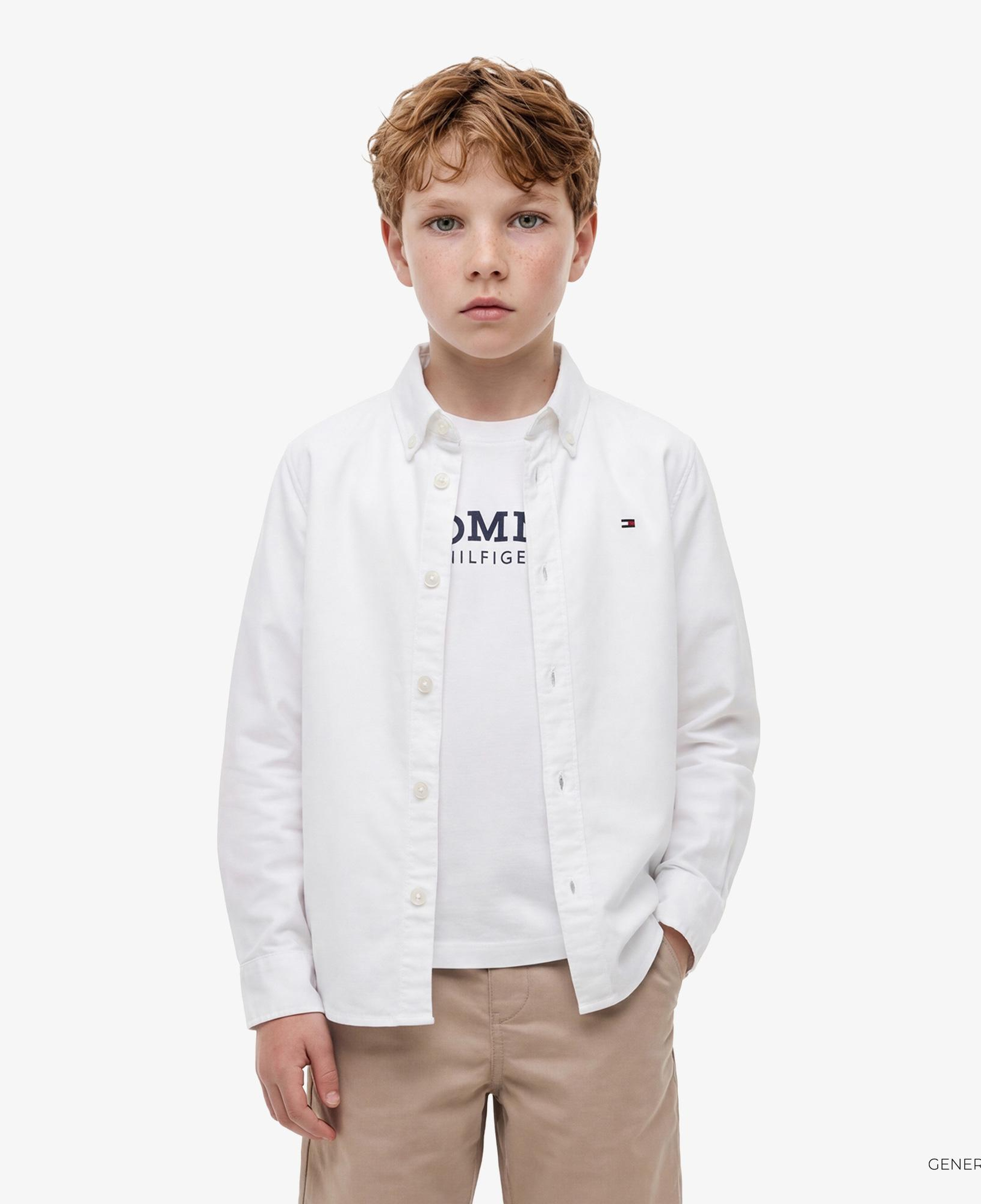 Tommy Hilfiger Essentials Çocuk Beyaz Gömlek