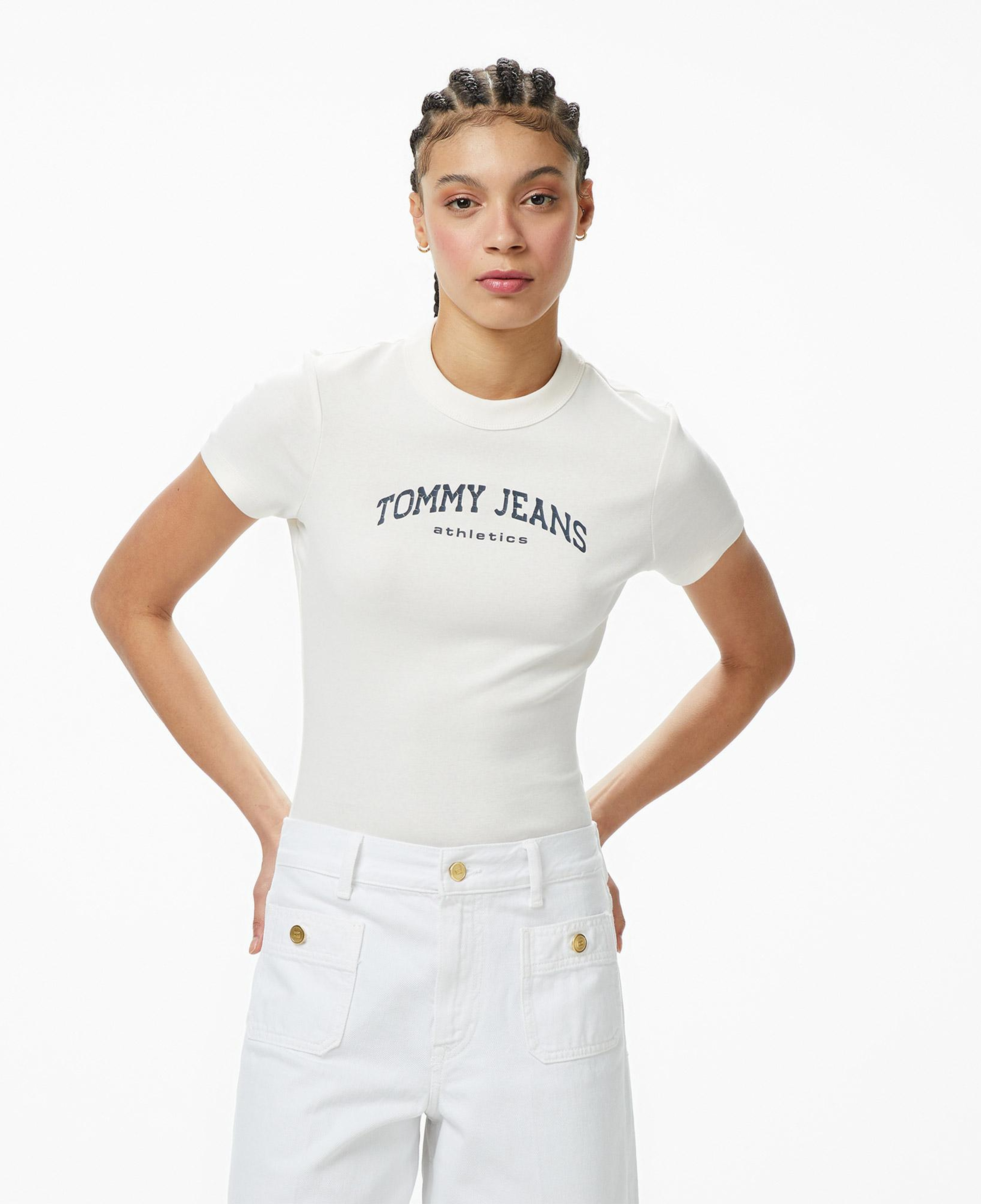 Tommy Hilfiger Varsity Kadın Beyaz T-Shirt