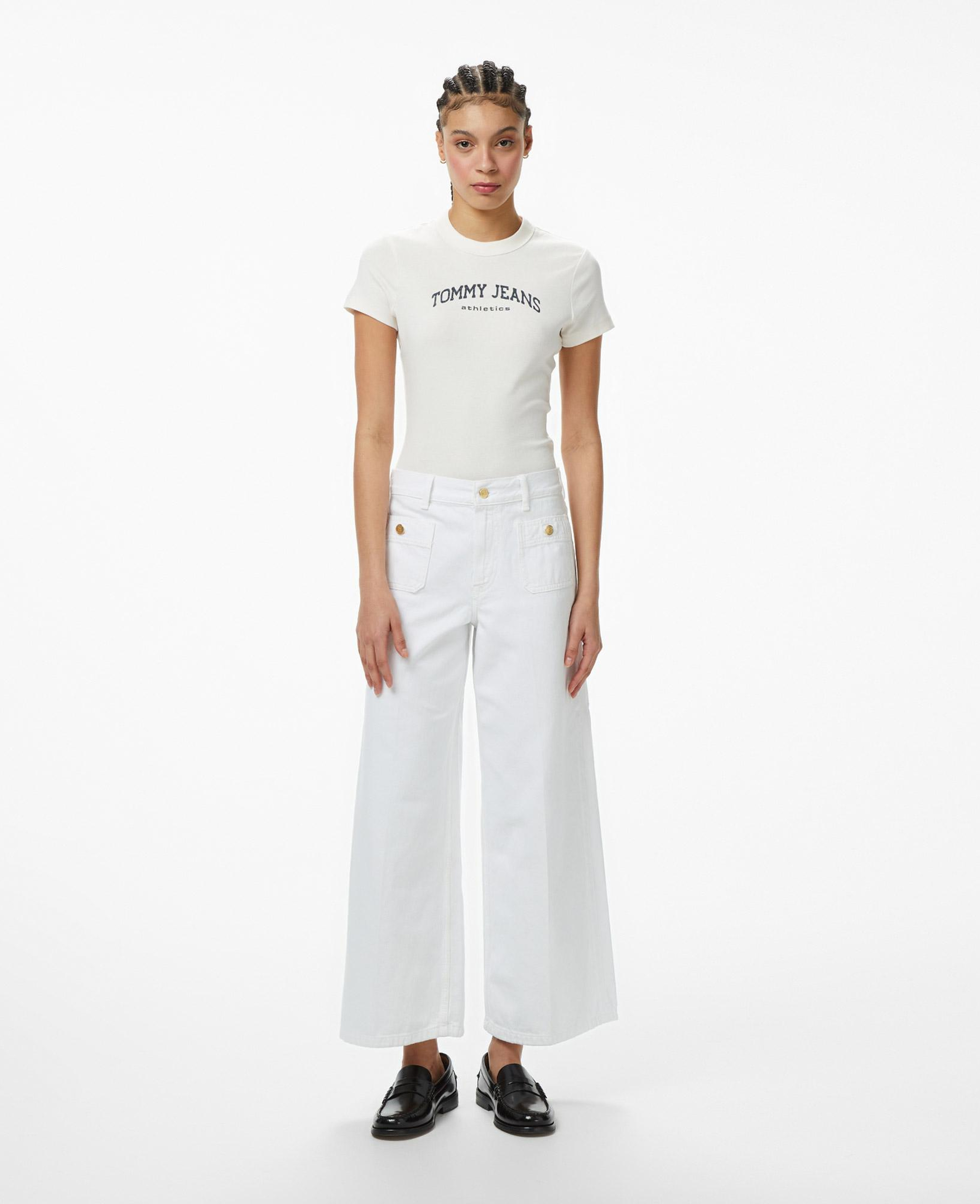 Tommy Hilfiger Varsity Kadın Beyaz T-Shirt