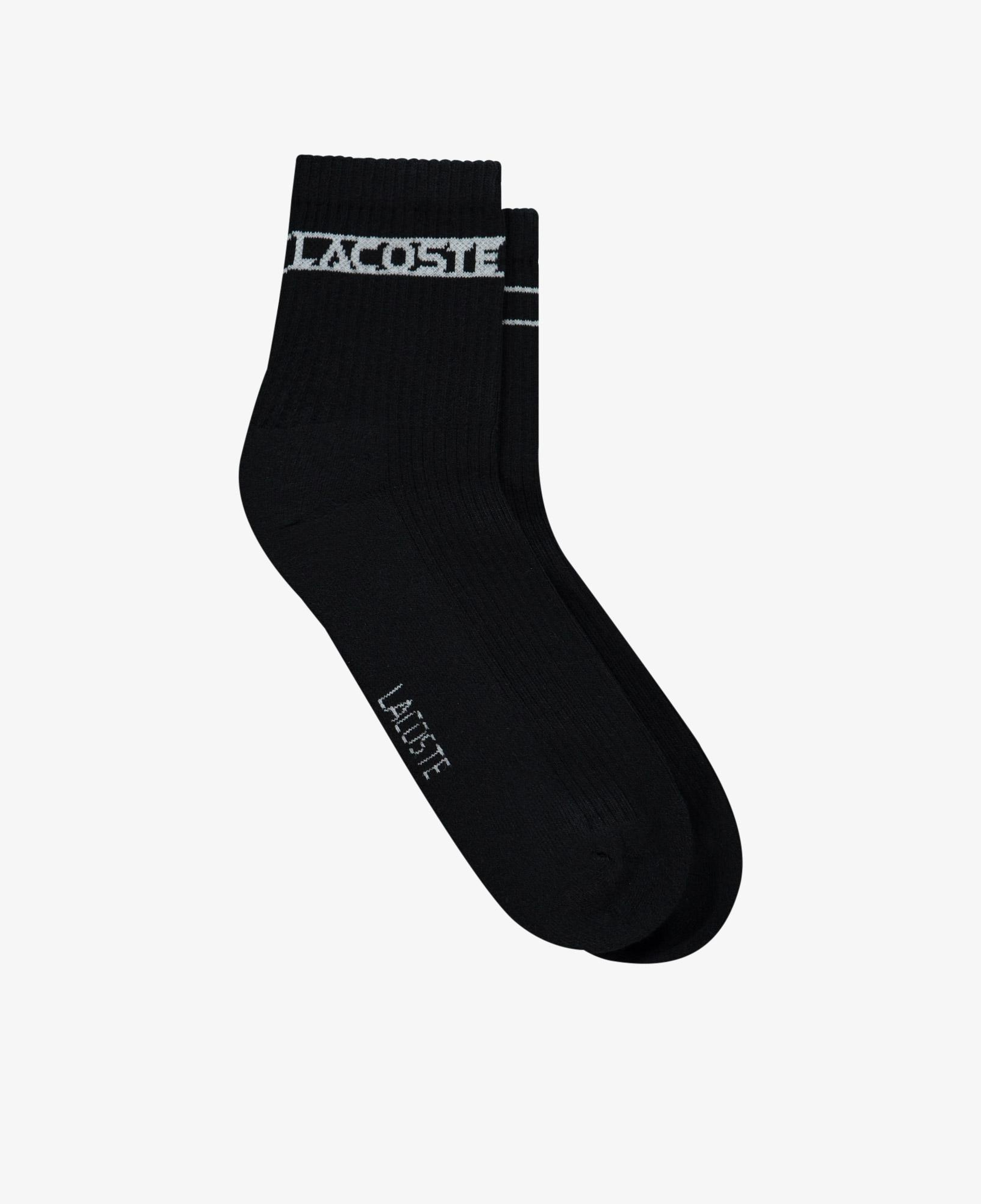 Lacoste Unisex Baskılı Siyah Çorap