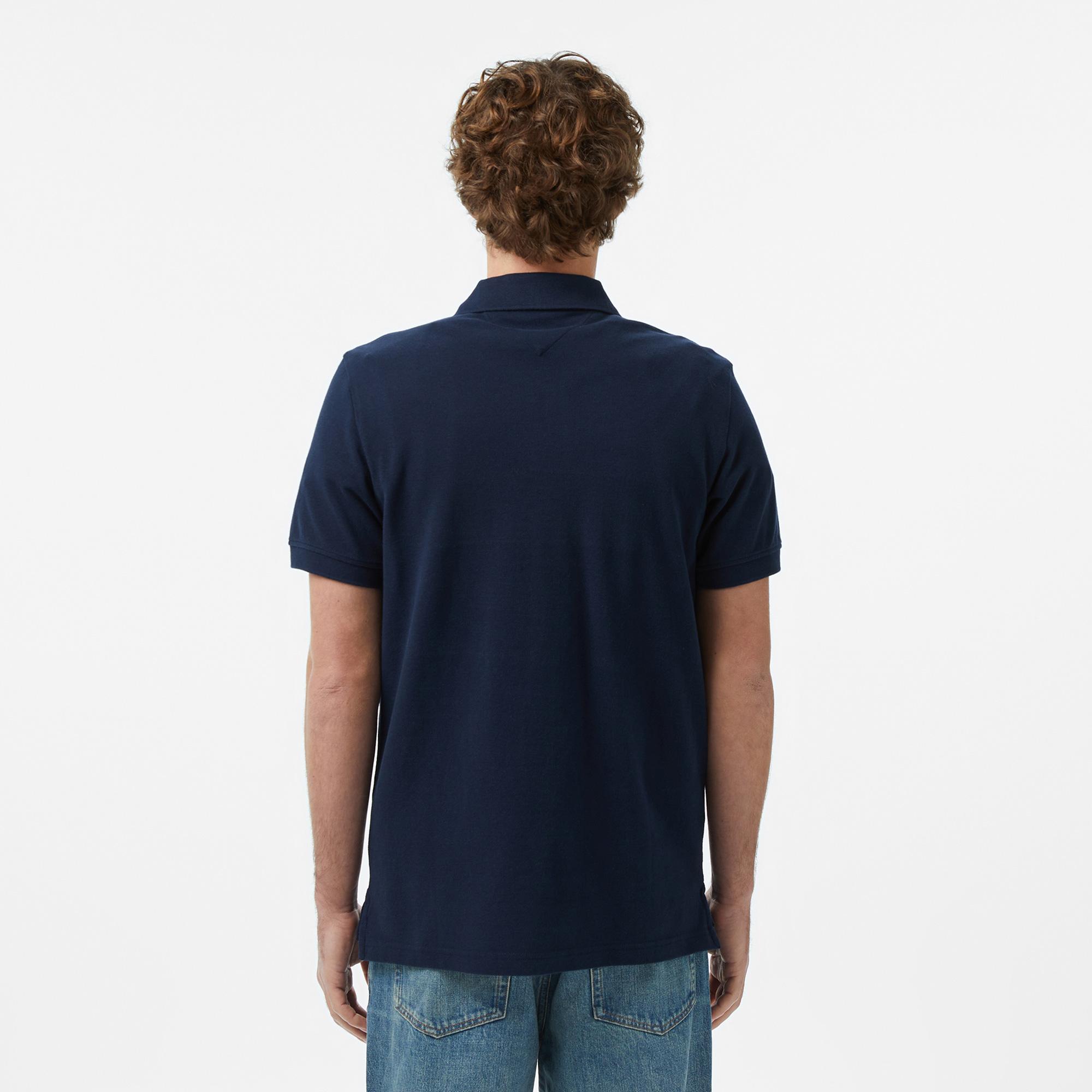 Tommy Hilfiger Classic Flag Erkek Lacivert Polo Yaka T-Shirt