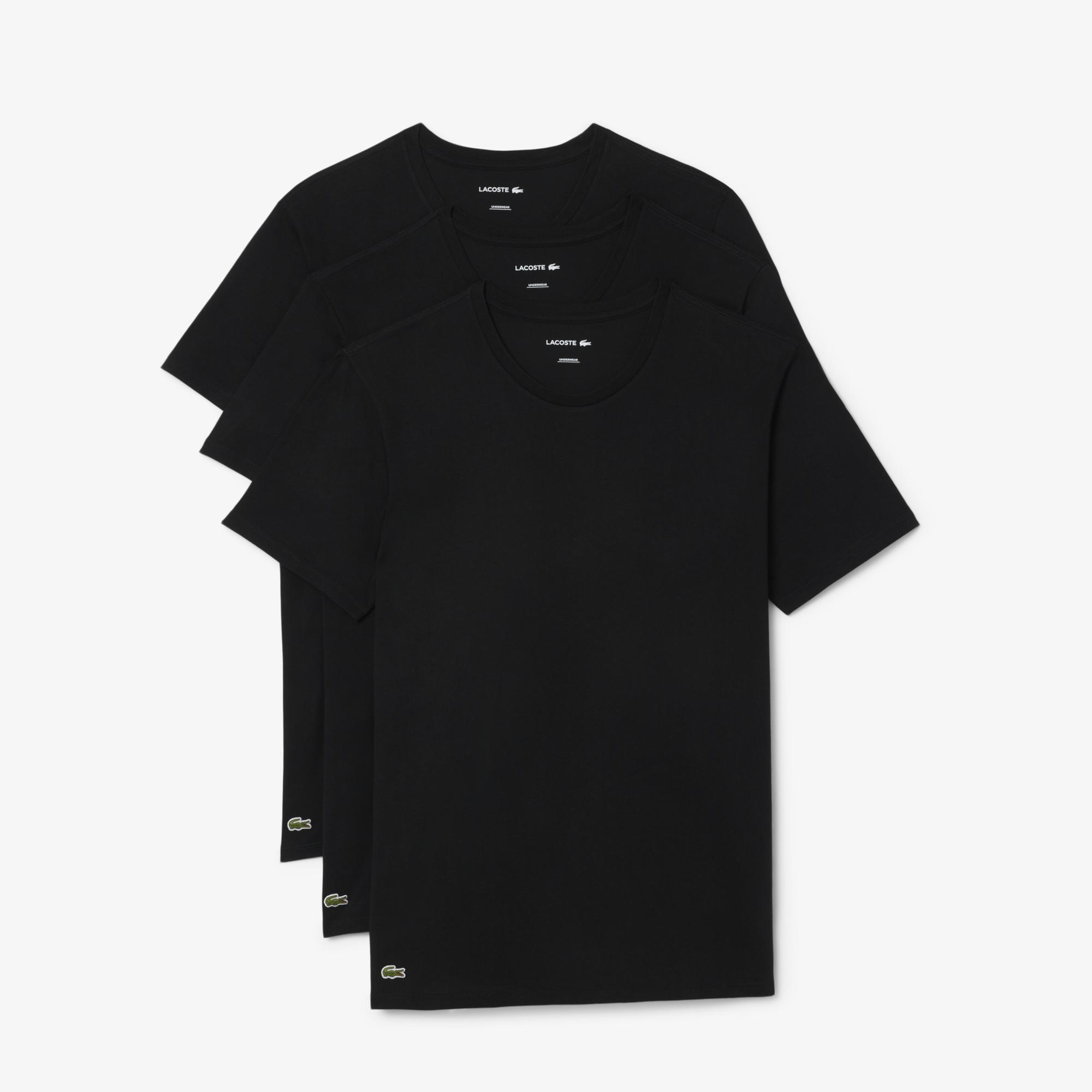 Lacoste Erkek Regular Fit 3'lü Siyah Pijama Üstü