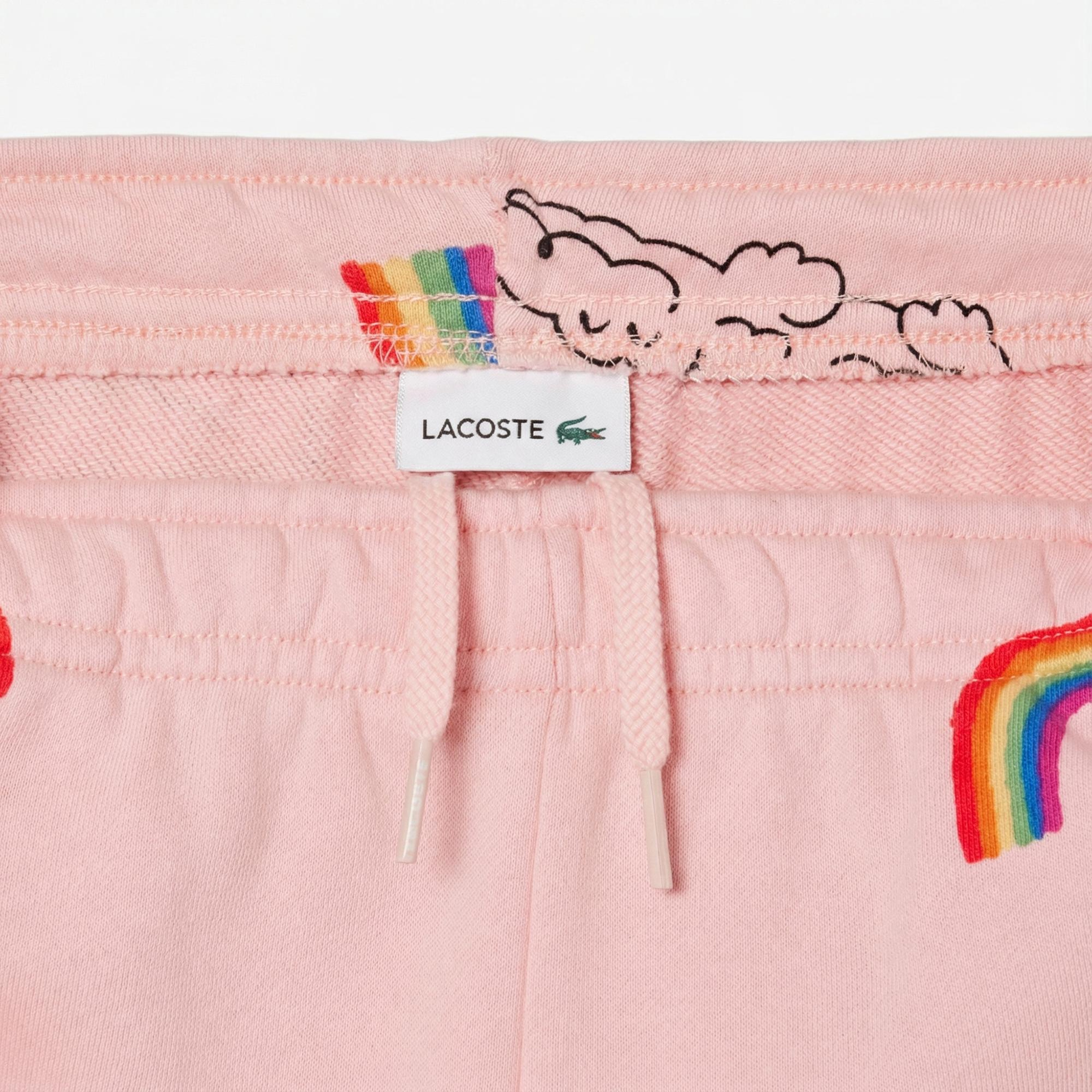 Lacoste Çocuk Desenli Pembe Şort