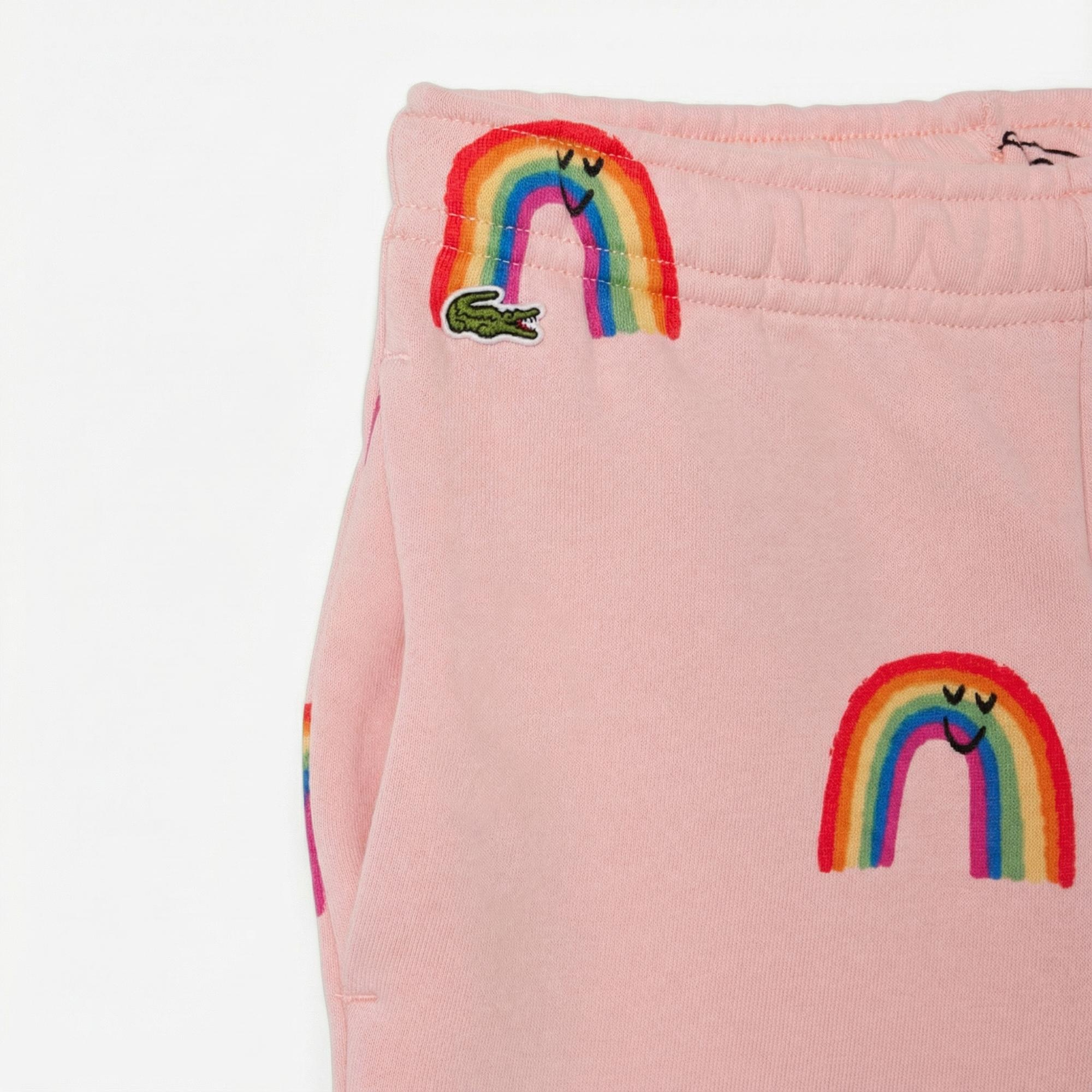 Lacoste Çocuk Desenli Pembe Şort