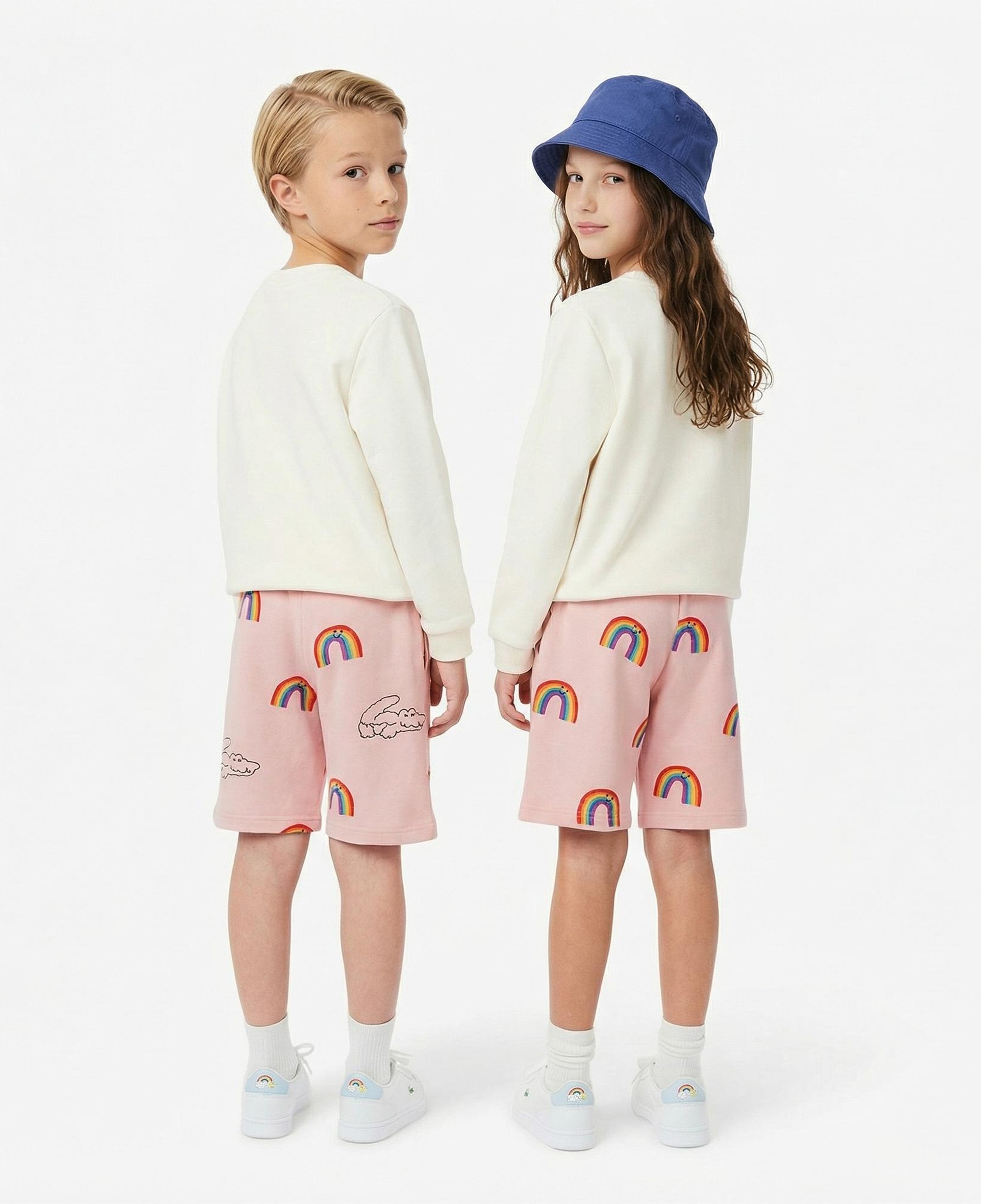 Lacoste Çocuk Desenli Pembe Şort