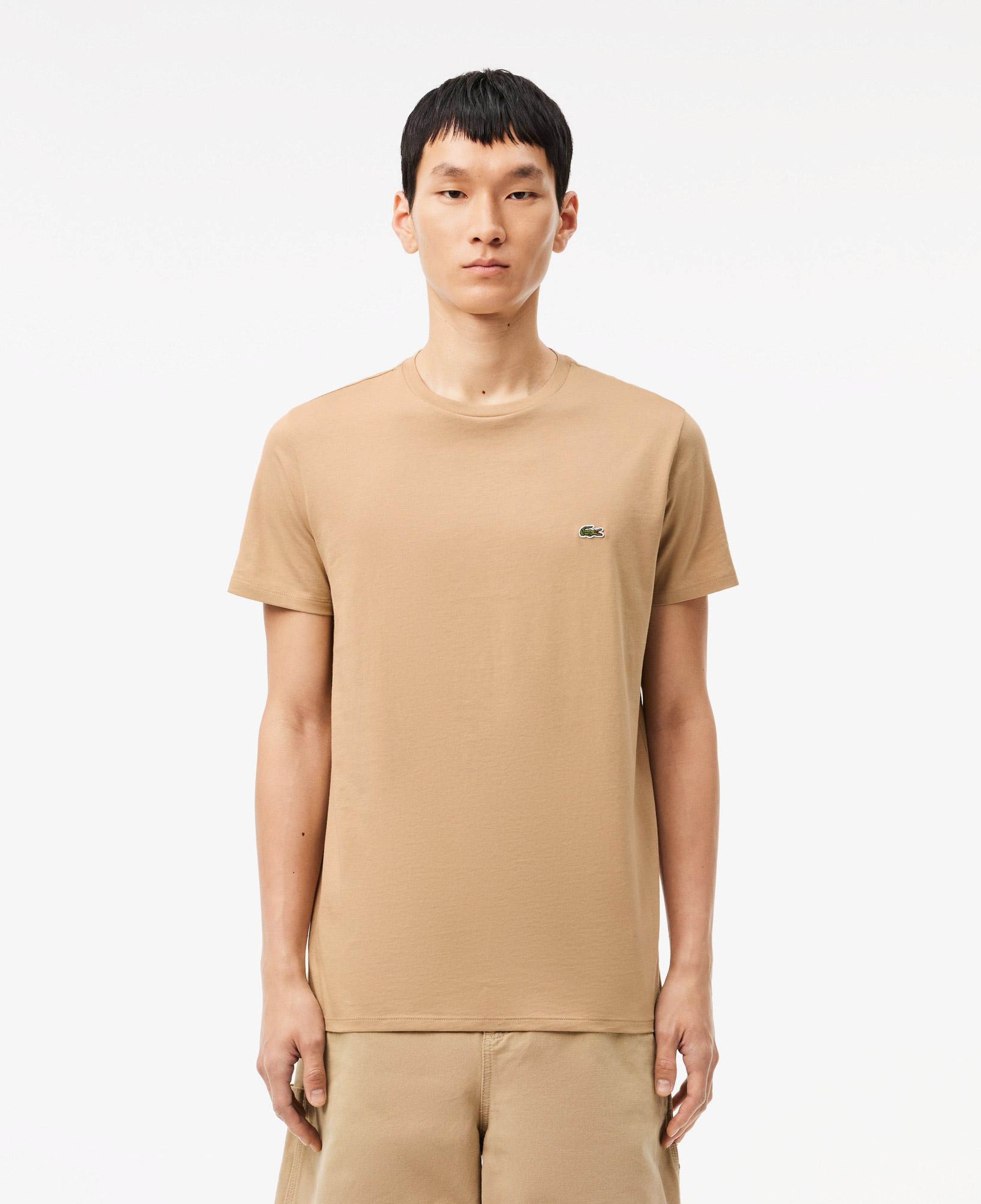 Lacoste Erkek Regular Fit Bisiklet Yaka Bej T-Shirt