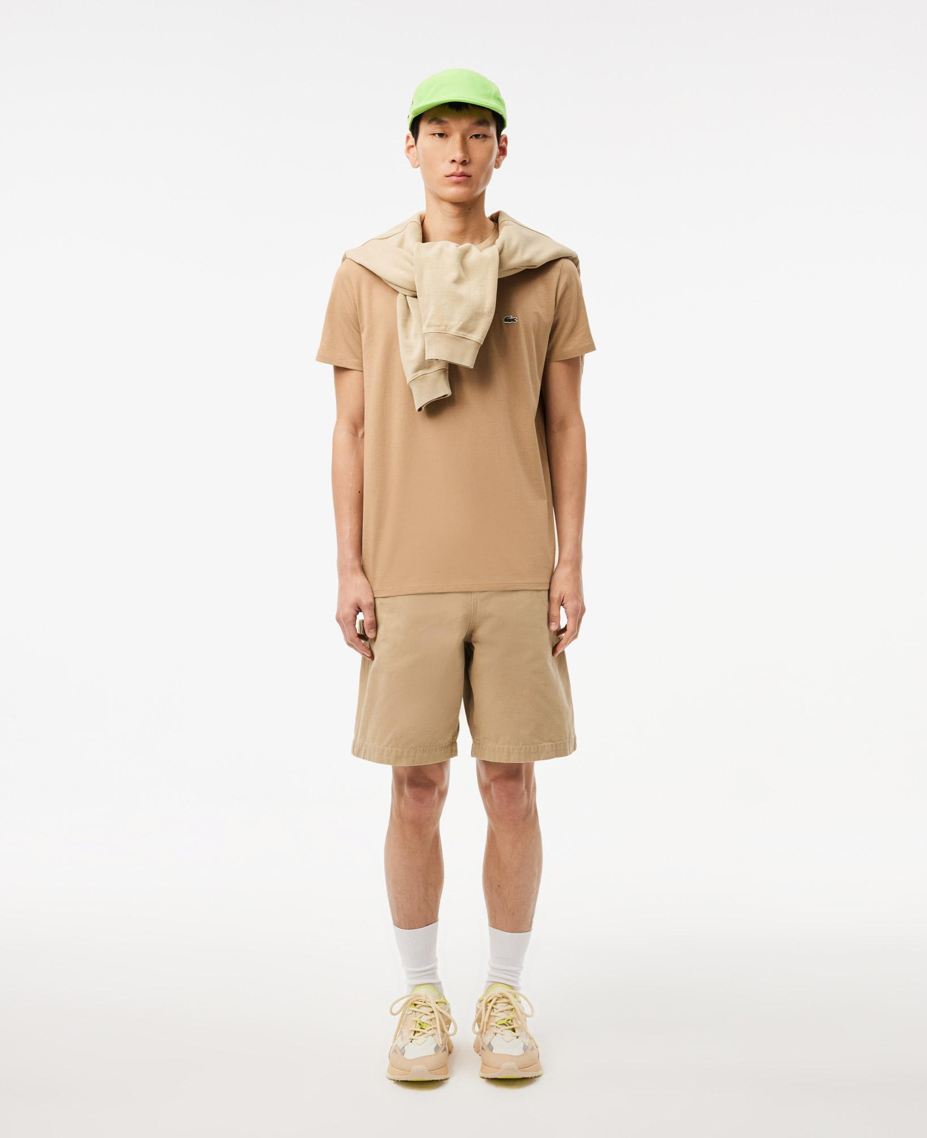 Lacoste Erkek Regular Fit Bisiklet Yaka Bej T-Shirt