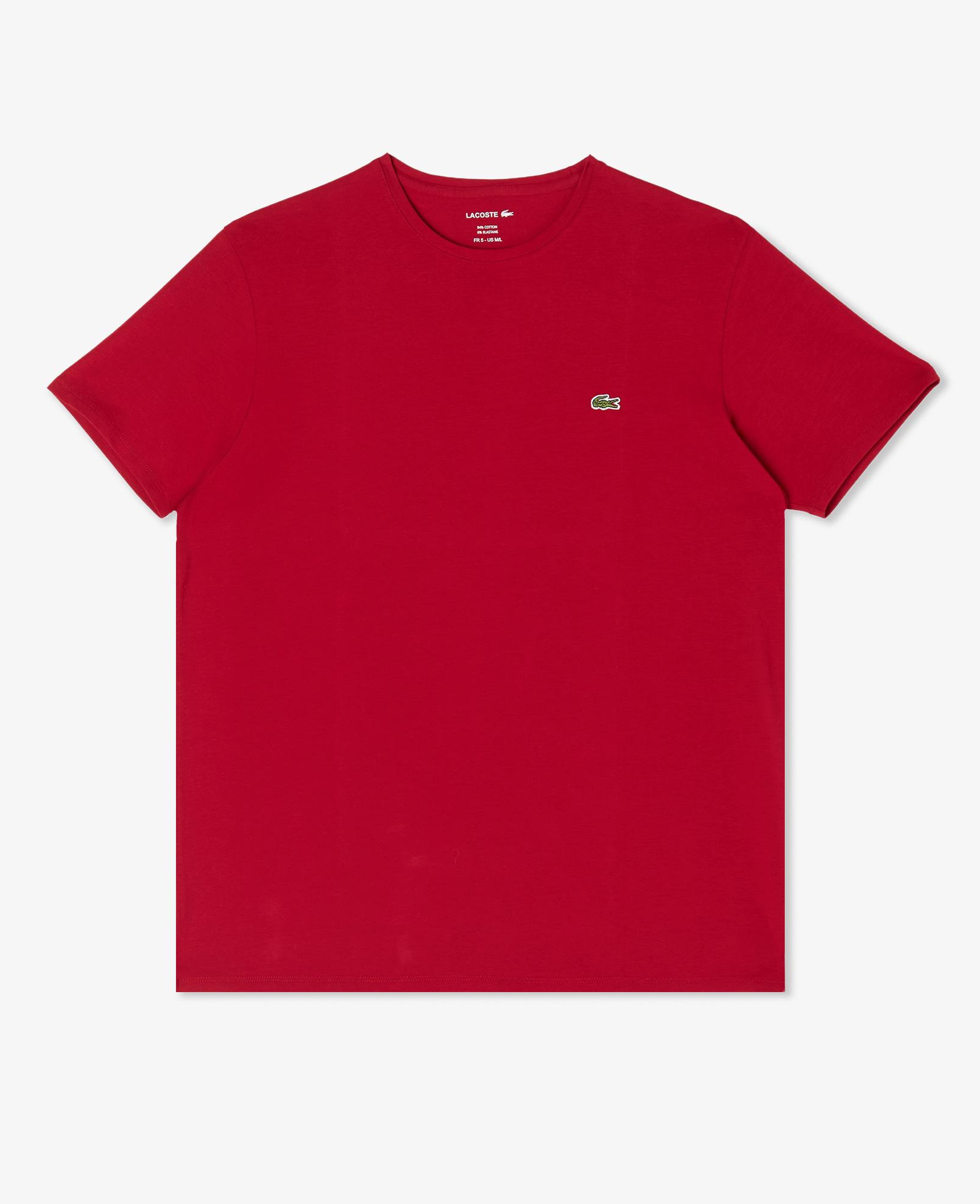 Lacoste Erkek Slim Fit Bisiklet Yaka Bordo T-Shirt