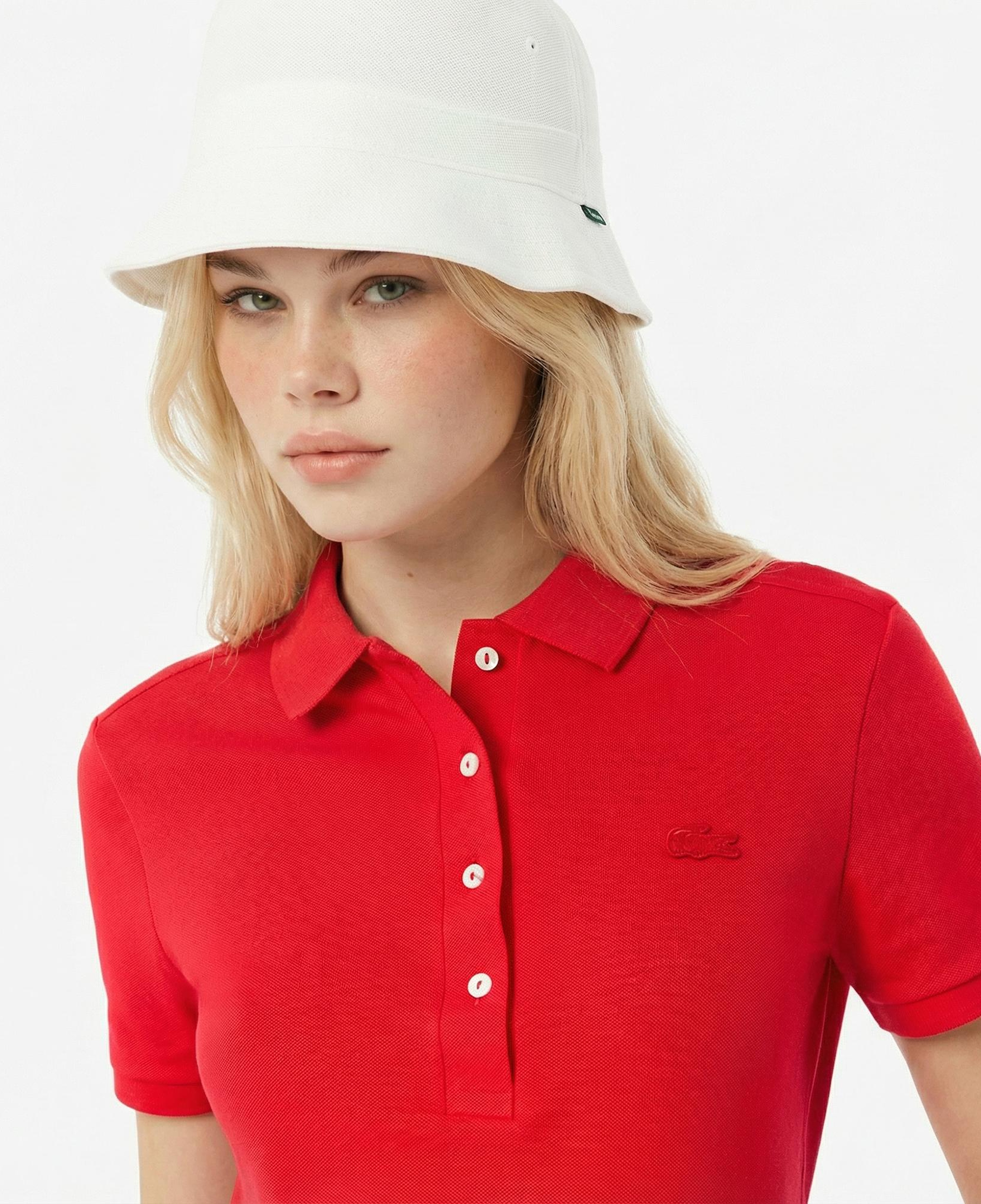 Lacoste L.12.D Kadın Slim Fit Kırmızı Polo