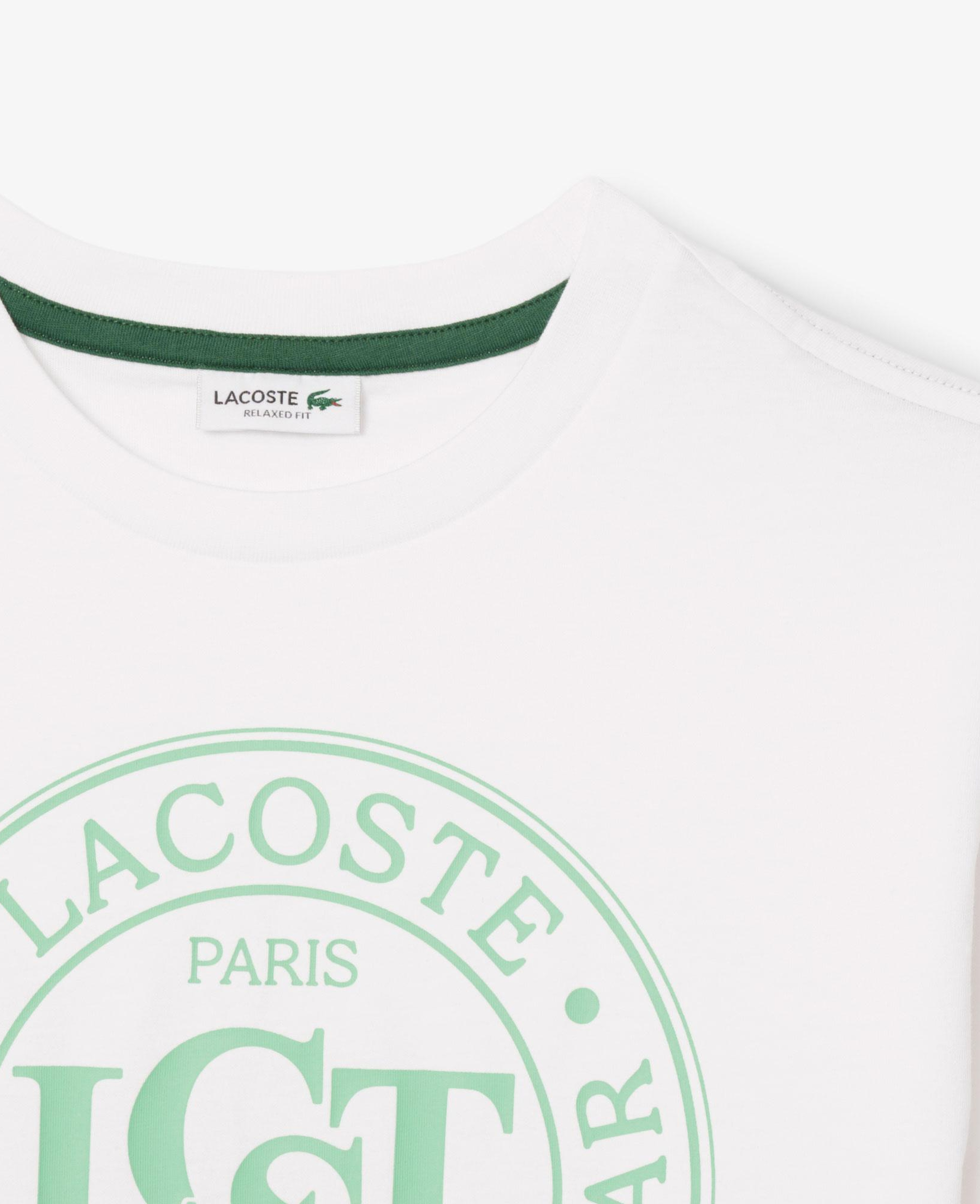Lacoste Çocuk Bisiklet Yaka Baskılı Beyaz T-Shirt