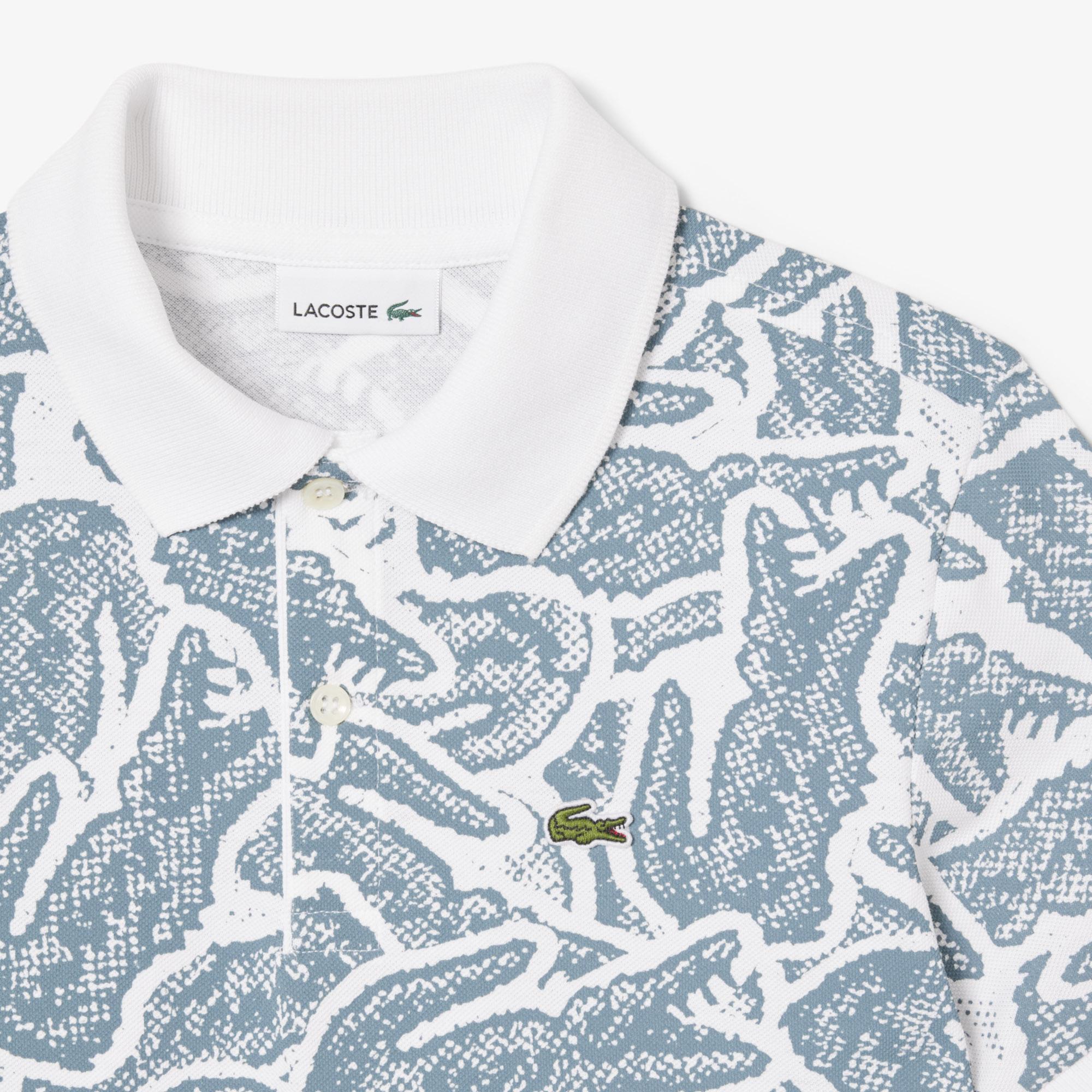 Lacoste Çocuk Baskılı Mavi Polo