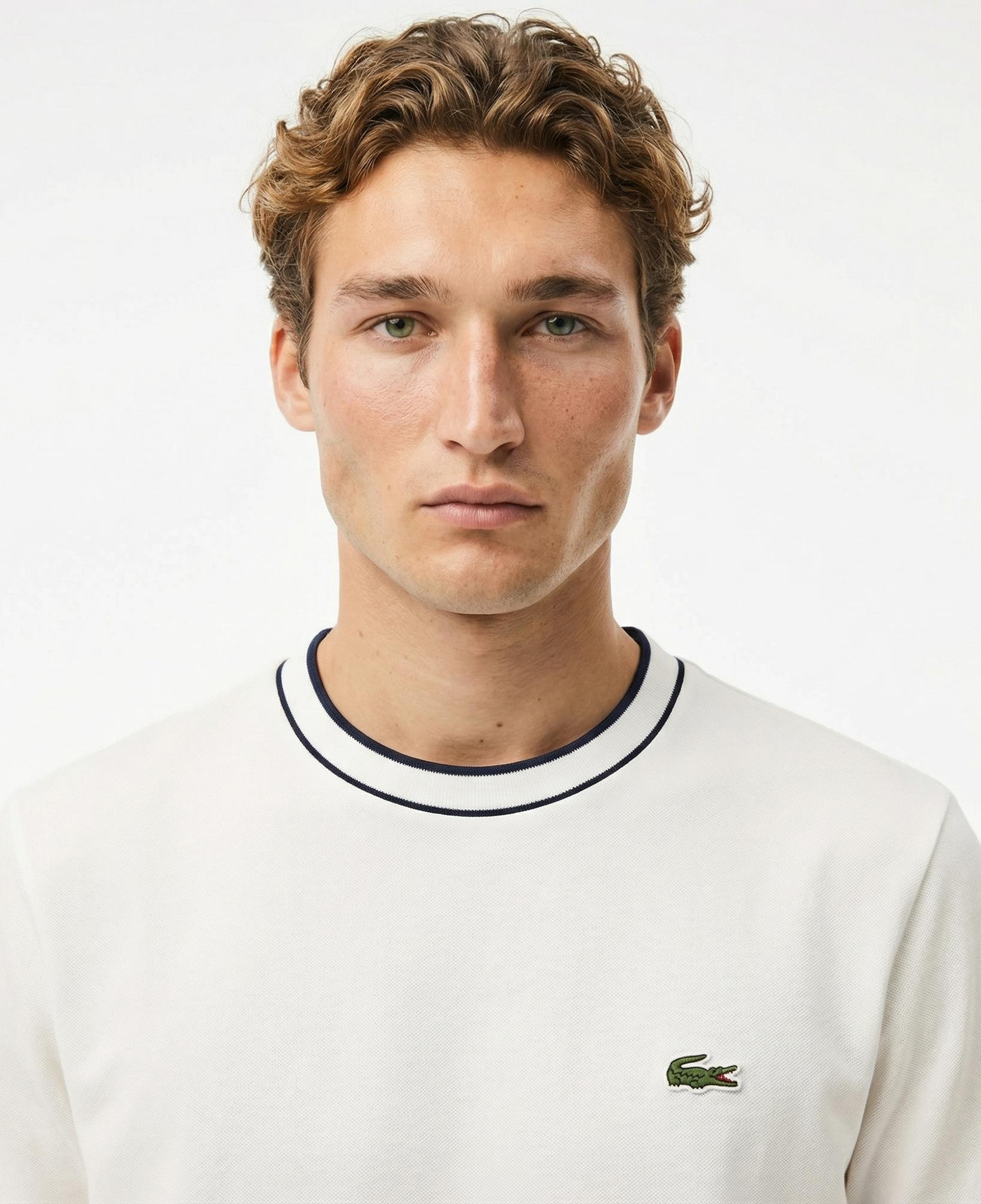 Lacoste Erkek Regular Fit Bisiklet Yaka Beyaz T-Shirt