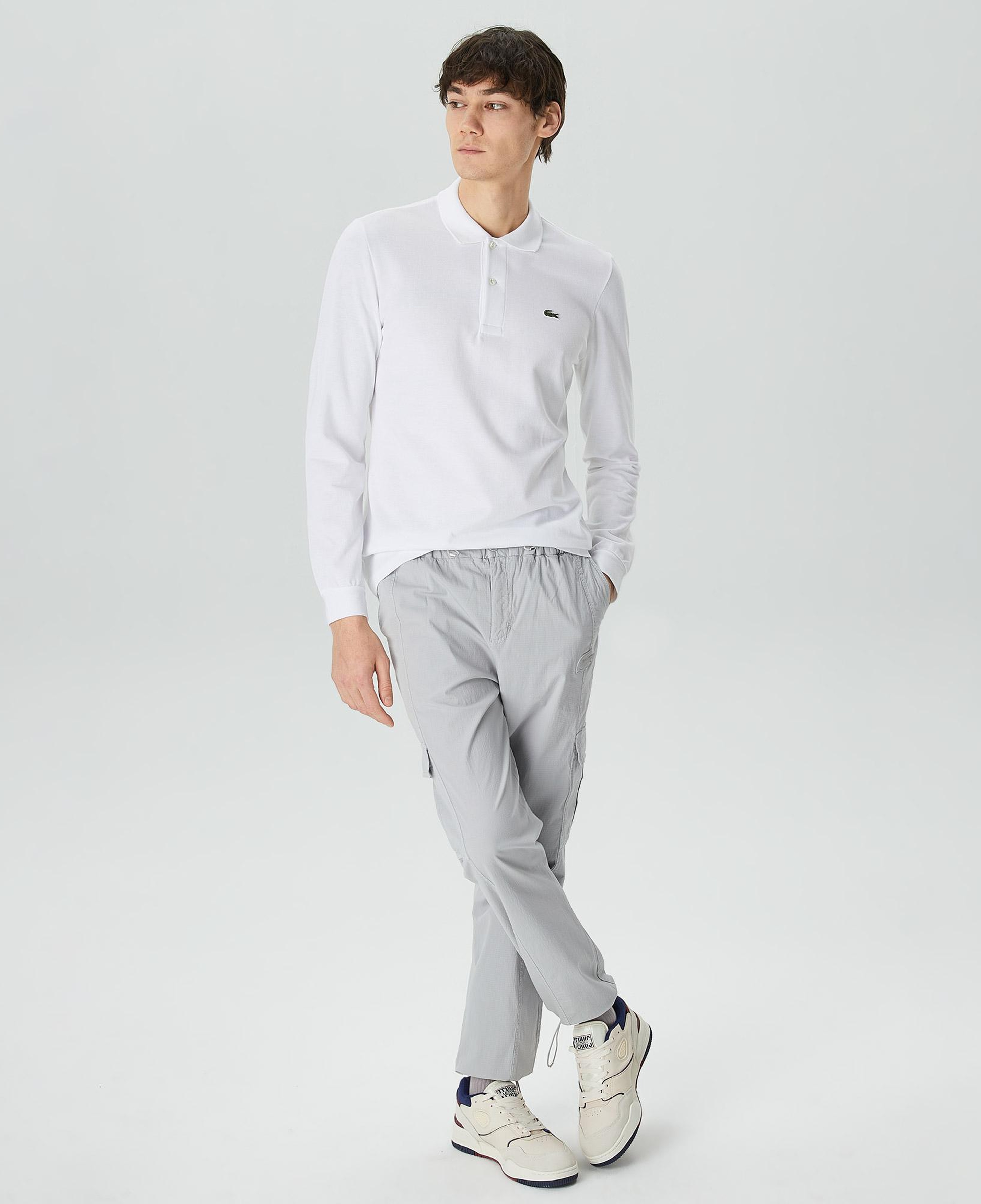 Lacoste Erkek Classic Fit Uzun Kollu Beyaz Polo
