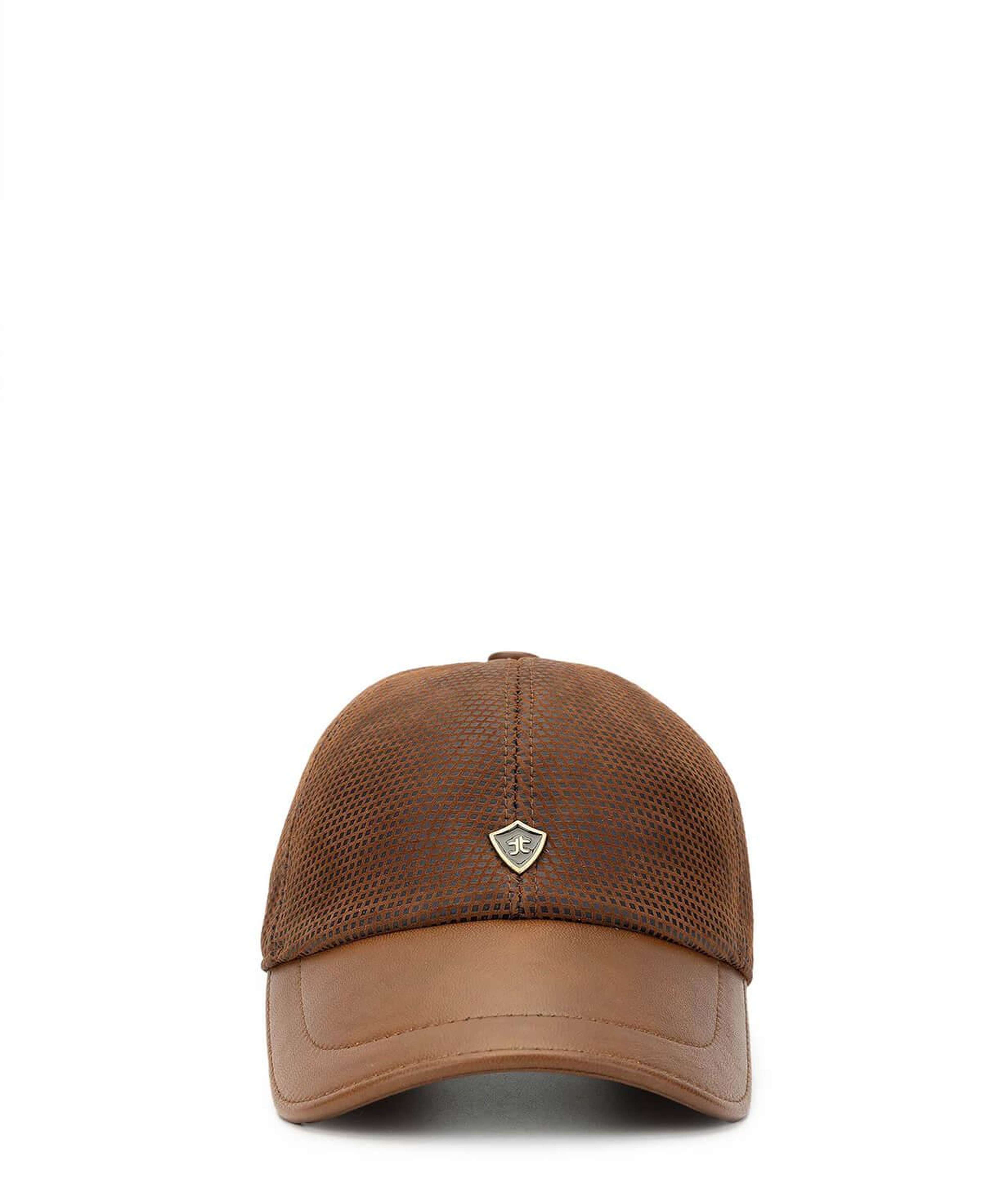 Tamer Tanca Erkek Deri & Tekstil Taba Beyzbol Şapka