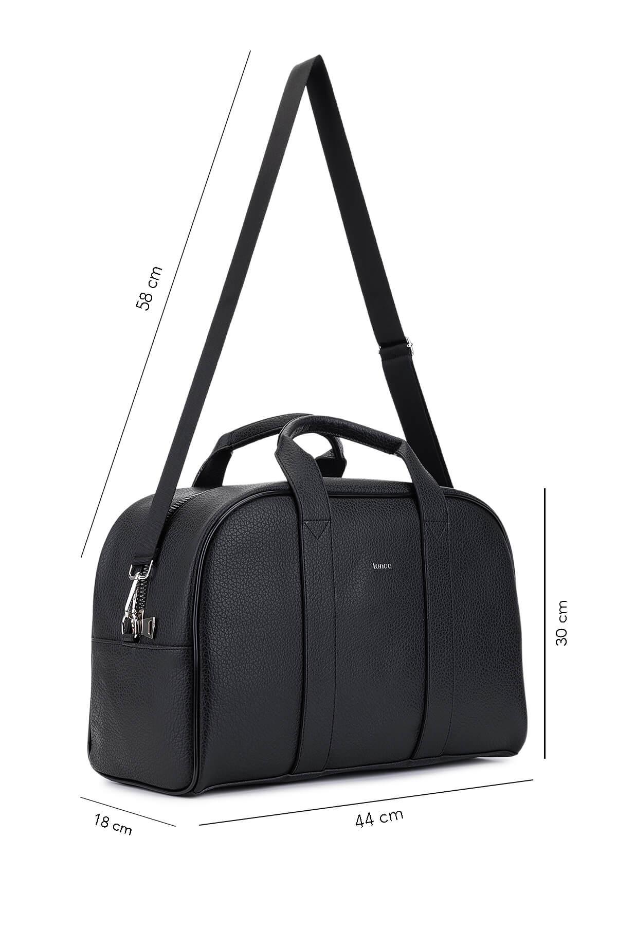 Tamer Tanca Erkek Suni Deri Siyah Floter El Valizi