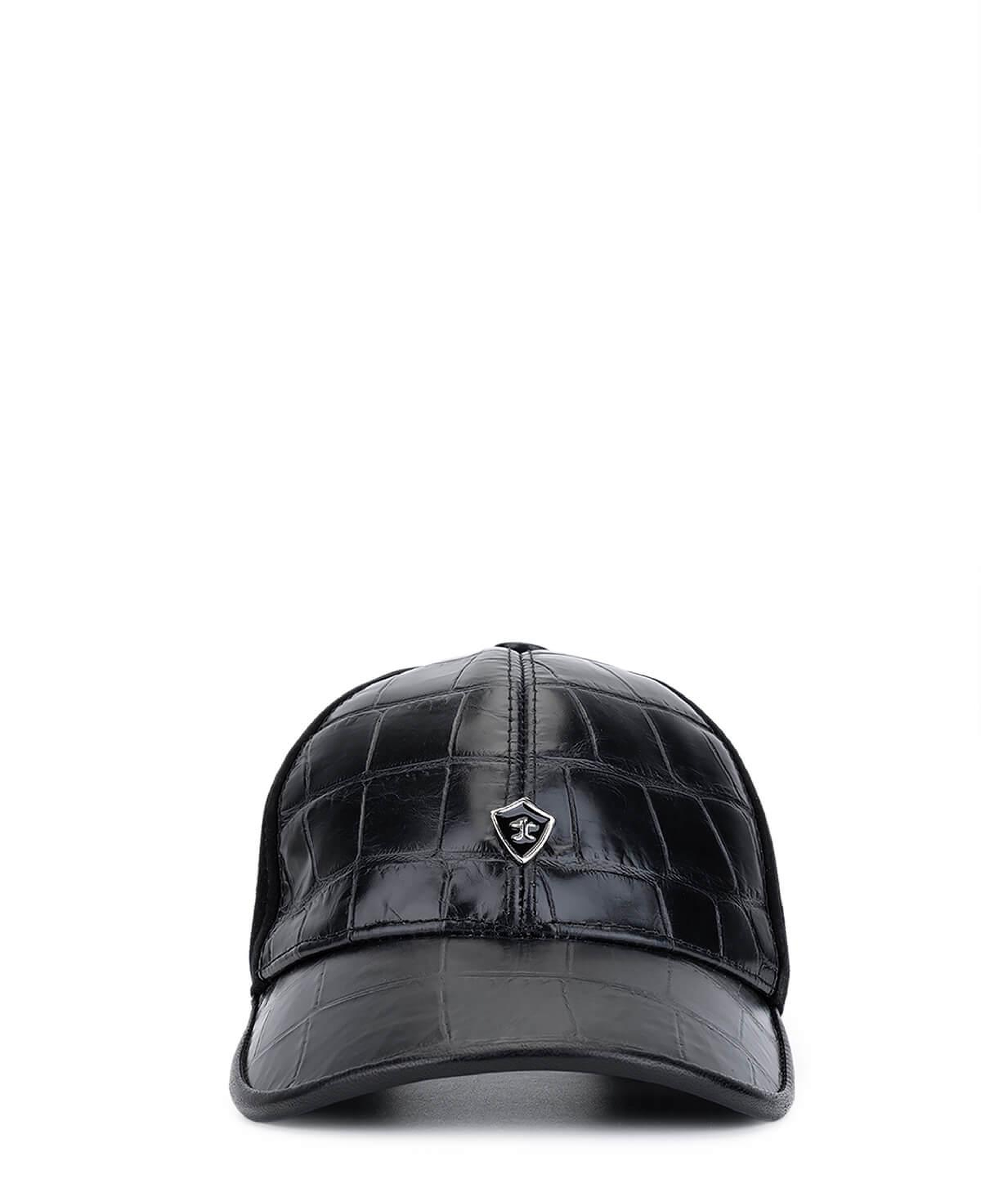 Tamer Tanca Erkek Hakiki Deri Siyah Beyzbol Şapka