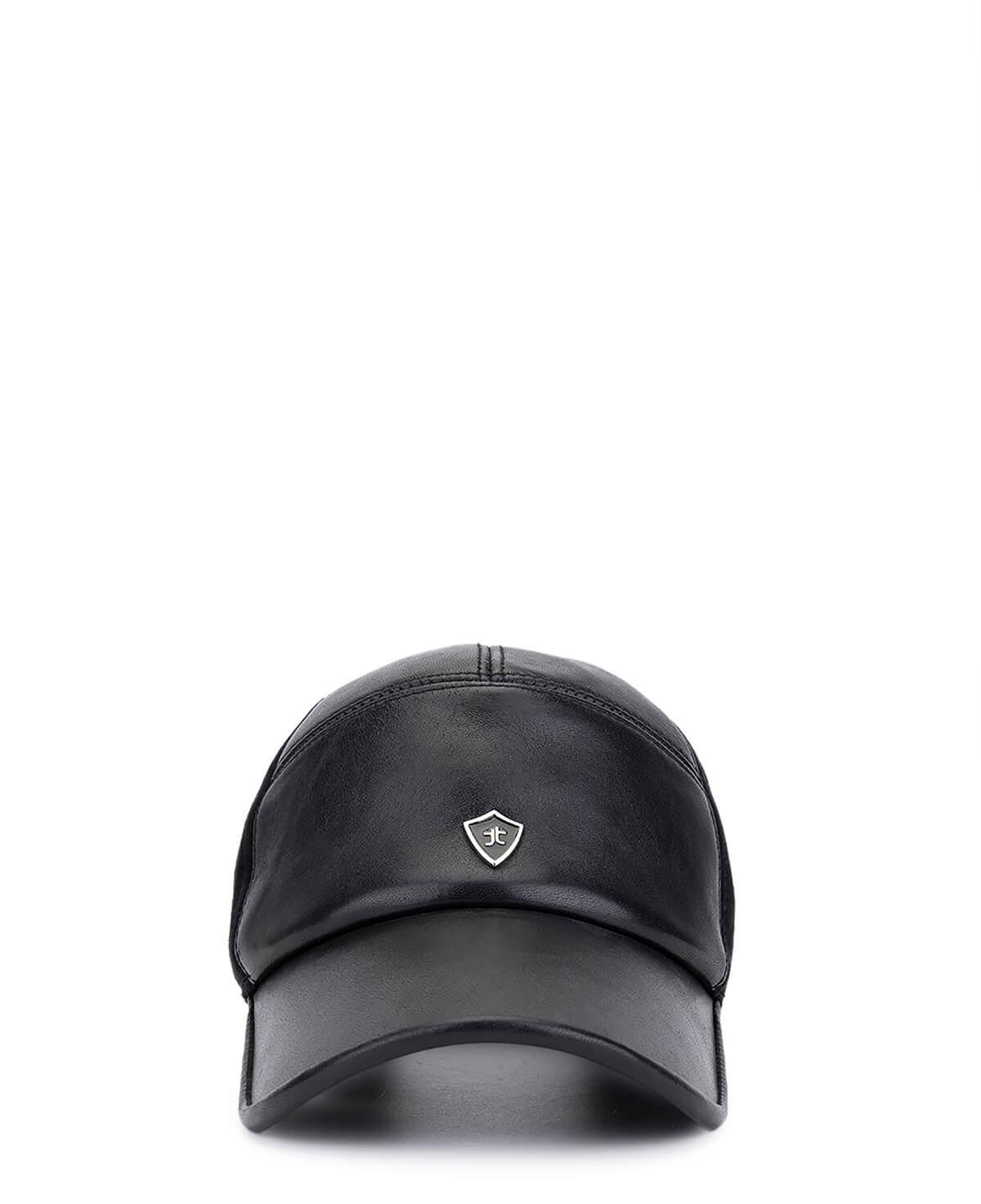 Tamer Tanca Erkek Hakiki Deri Siyah Beyzbol Şapka