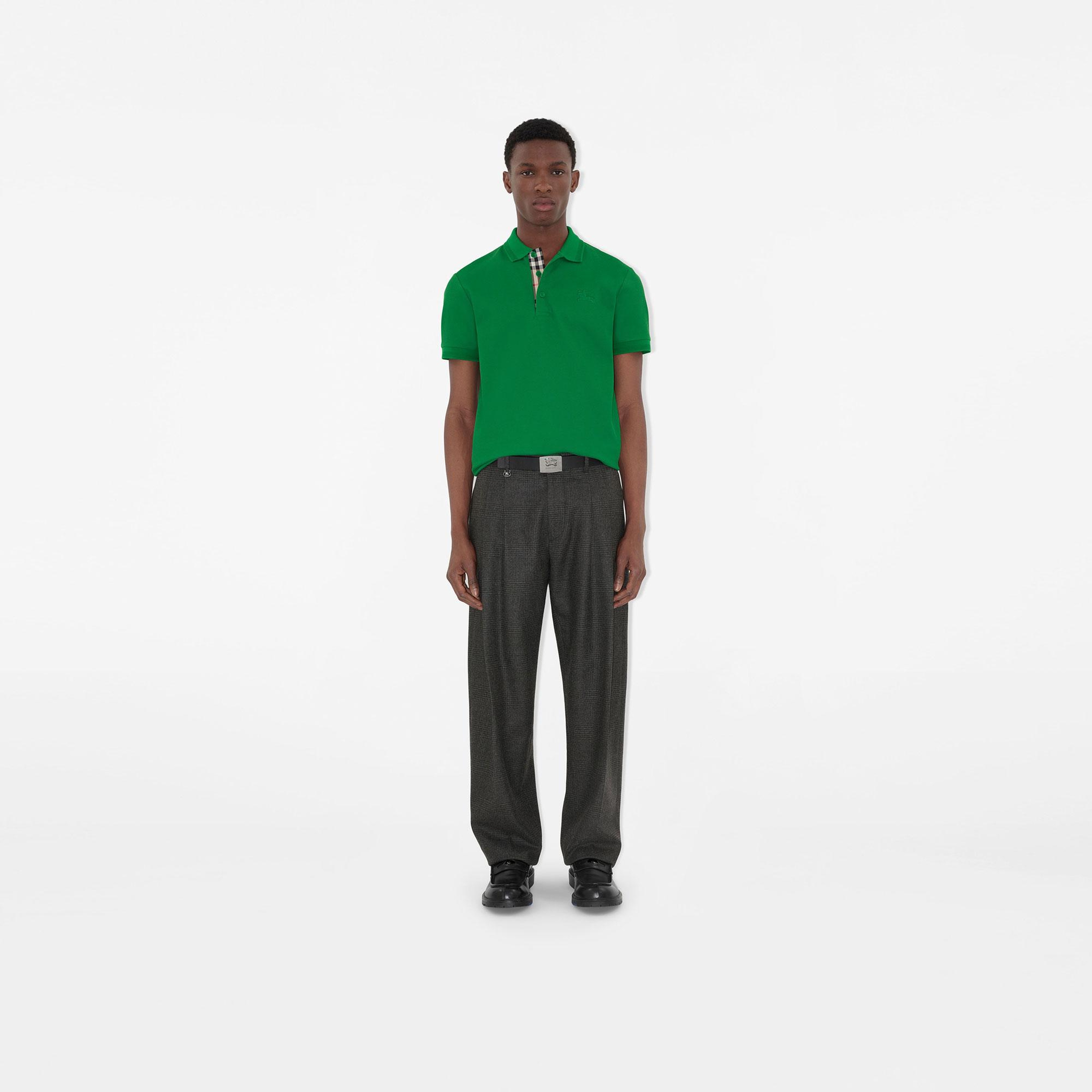 Burberry Cotton Erkek Yeşil Polo