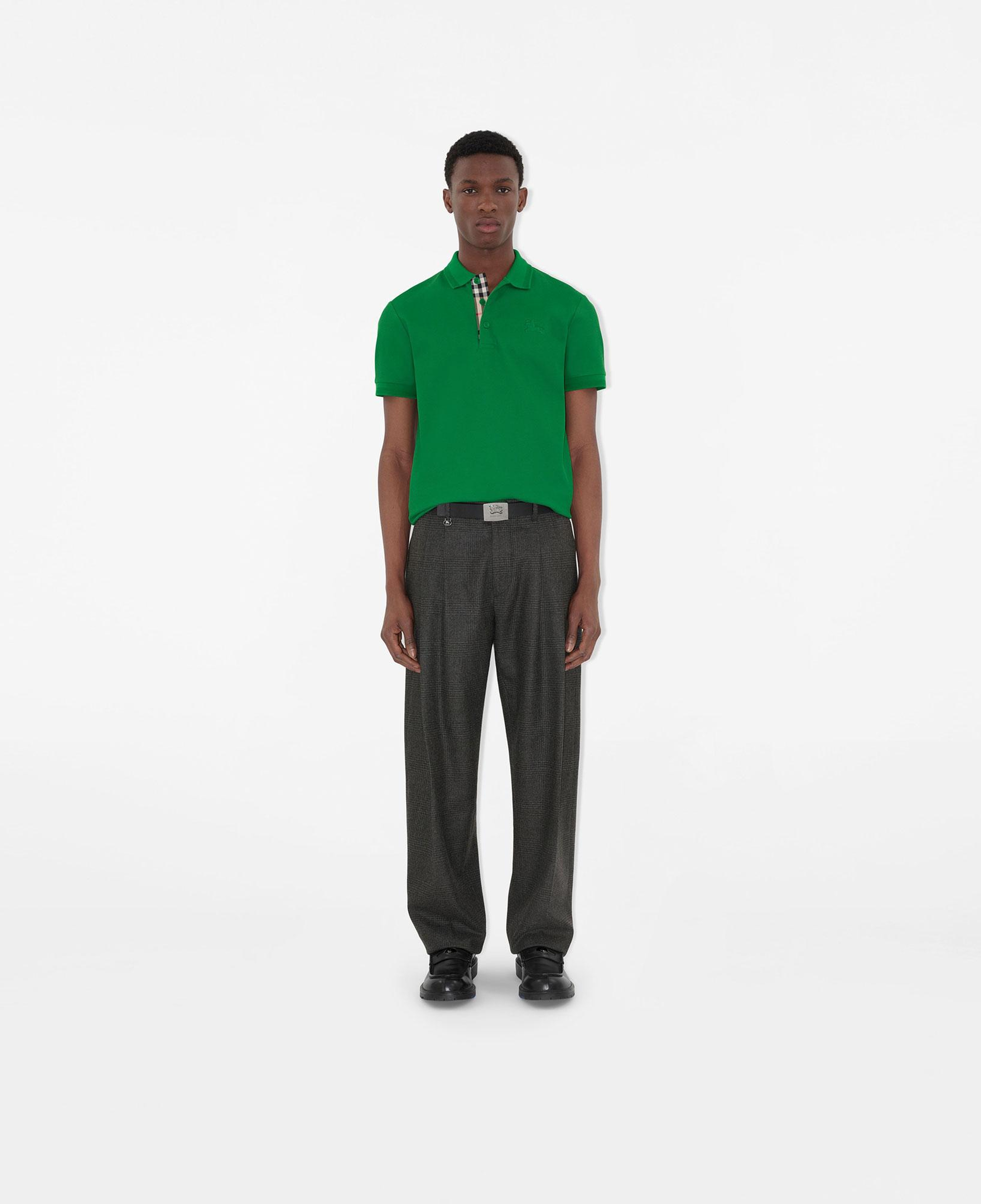 Burberry Cotton Erkek Yeşil Polo