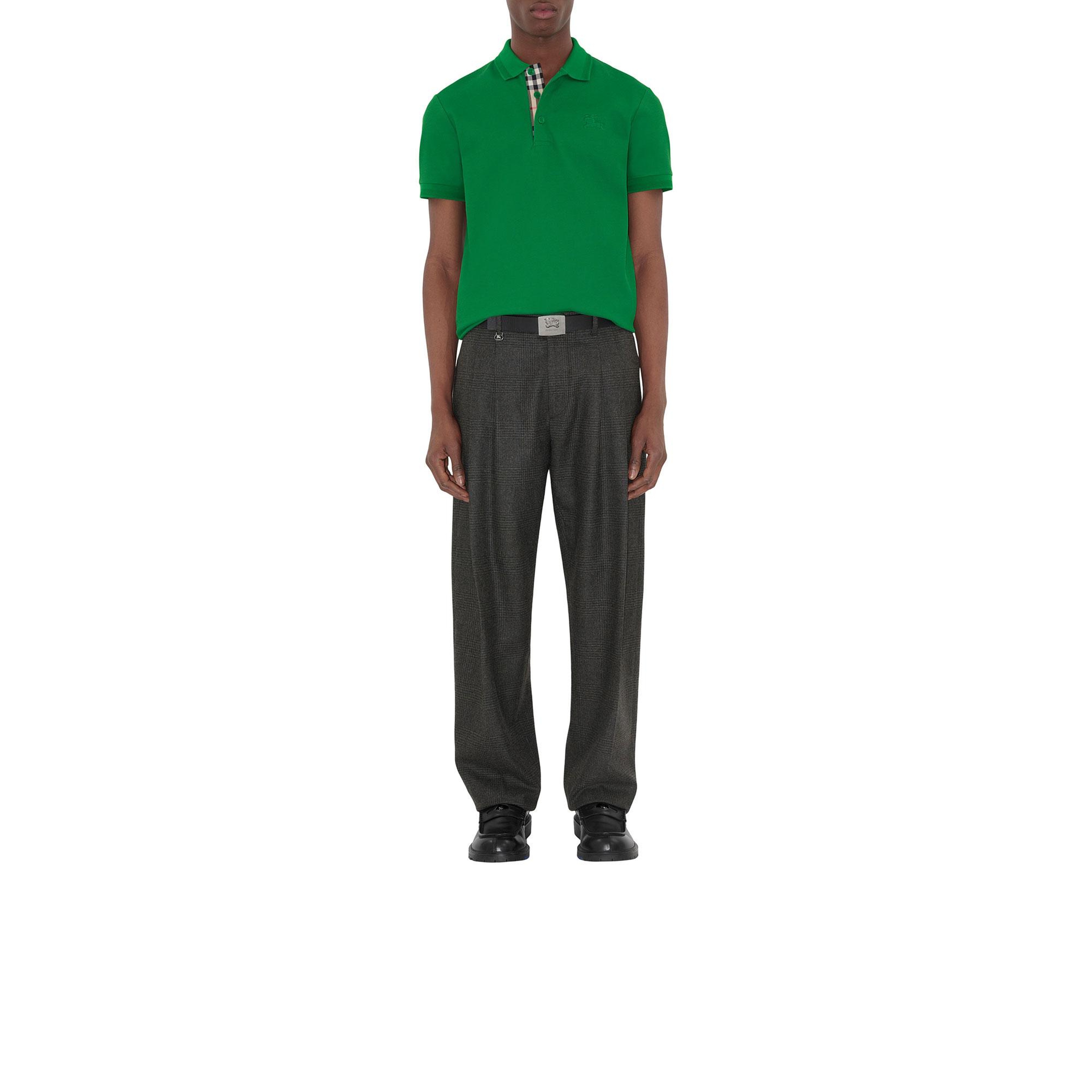 Burberry Cotton Erkek Yeşil Polo