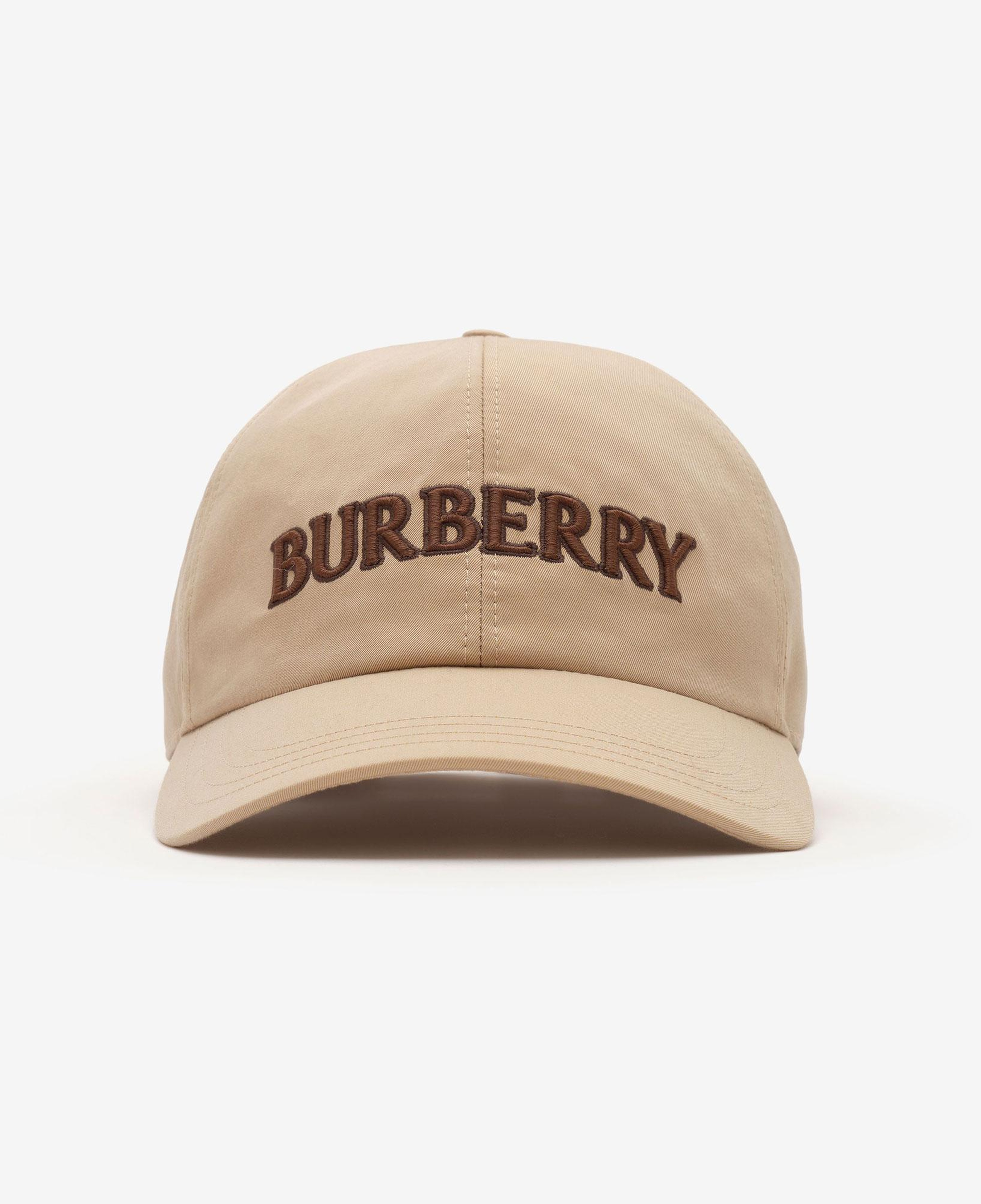 Burberry Logo Gabardine Baseball Erkek Bej Şapka