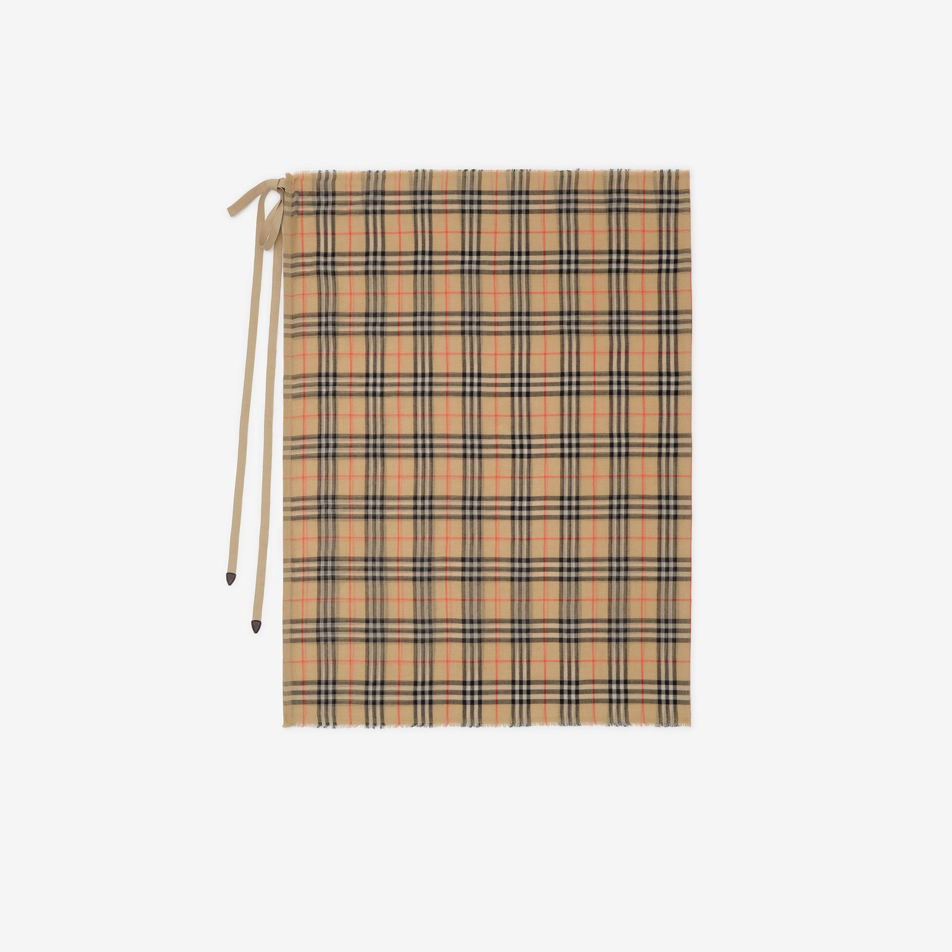Burberry Check Cotton Sarong Kadın Bej Atkı