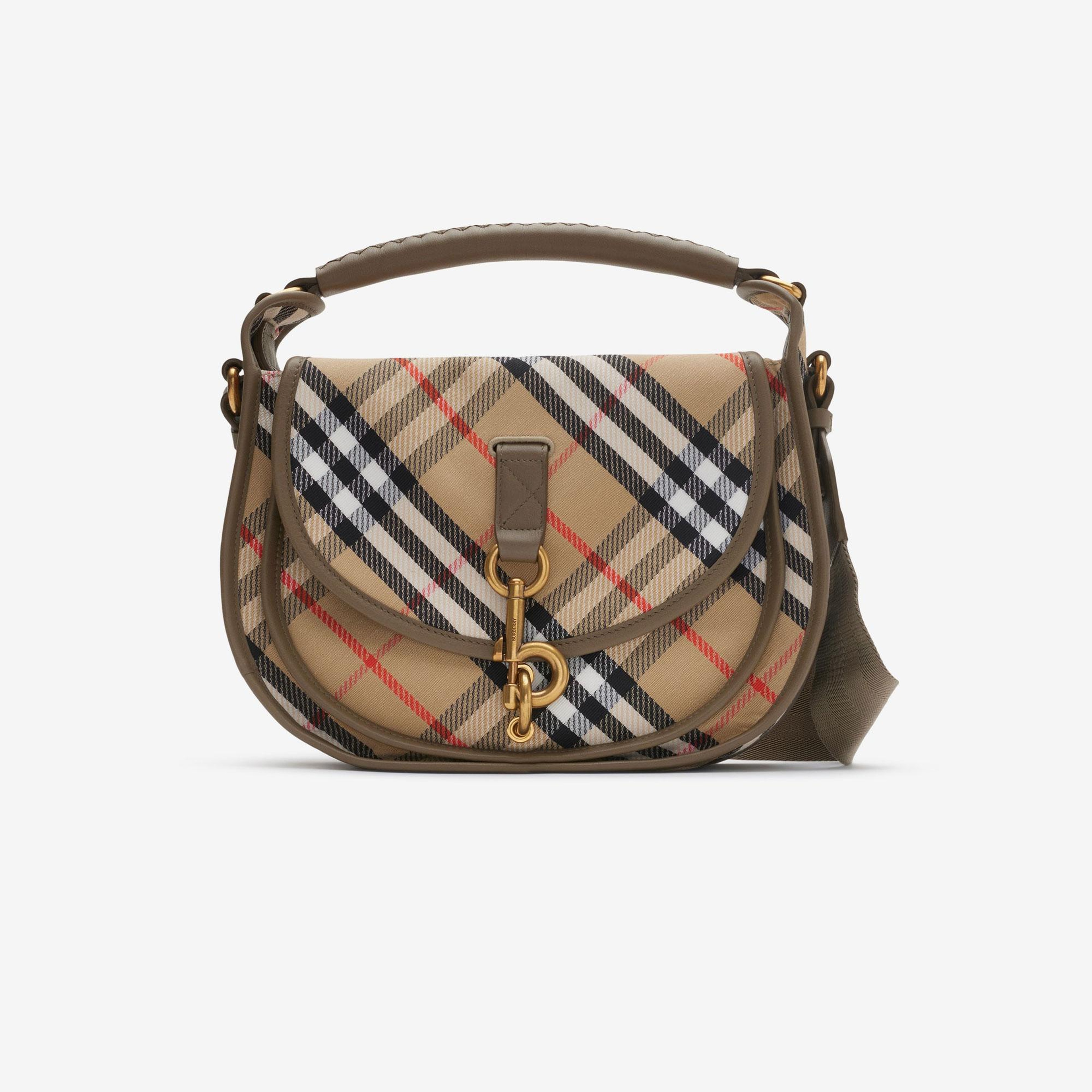 Burberry Small B Clip Messenger Kadın Bej El Çantası