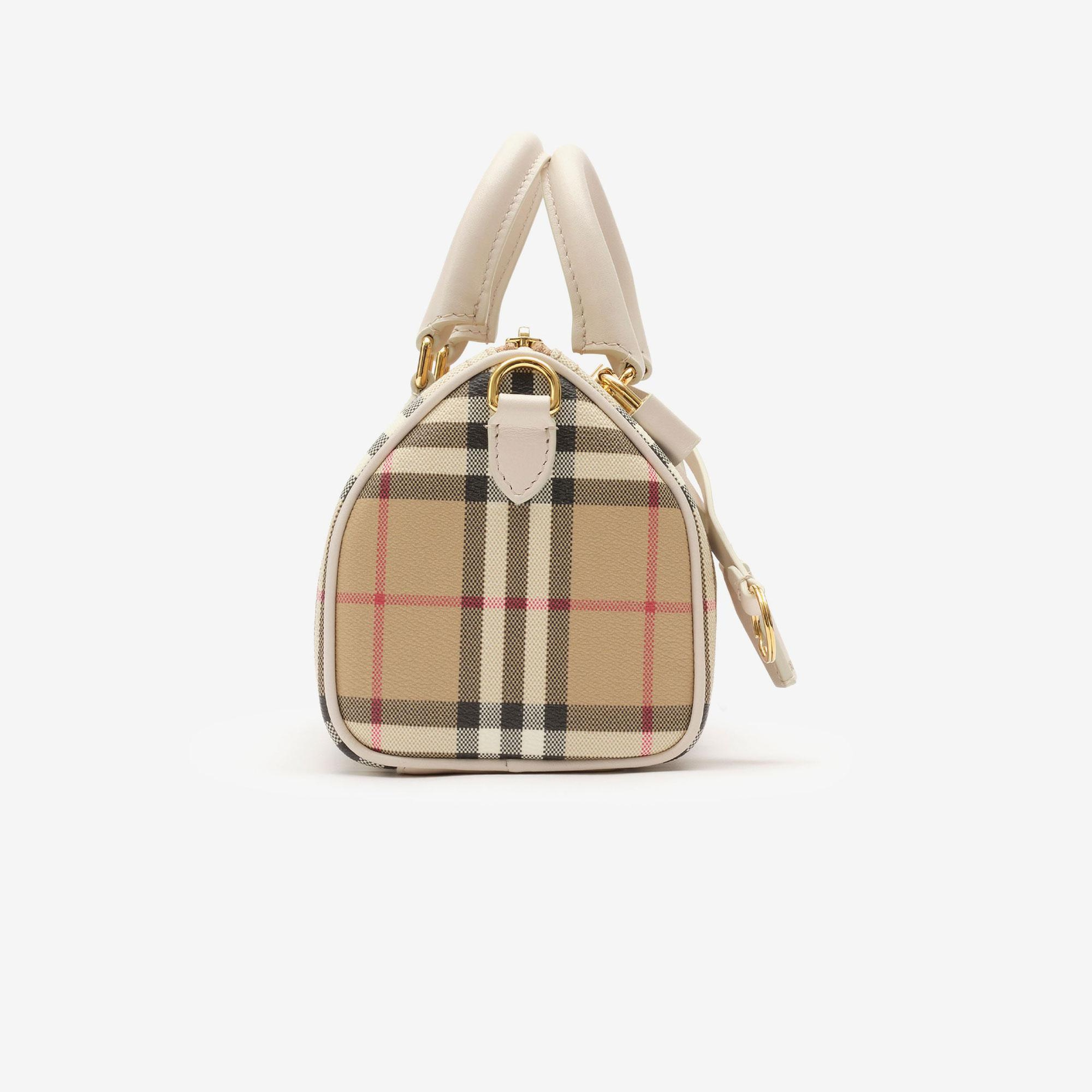 Burberry Mini Check Kadın Bej El Çantası
