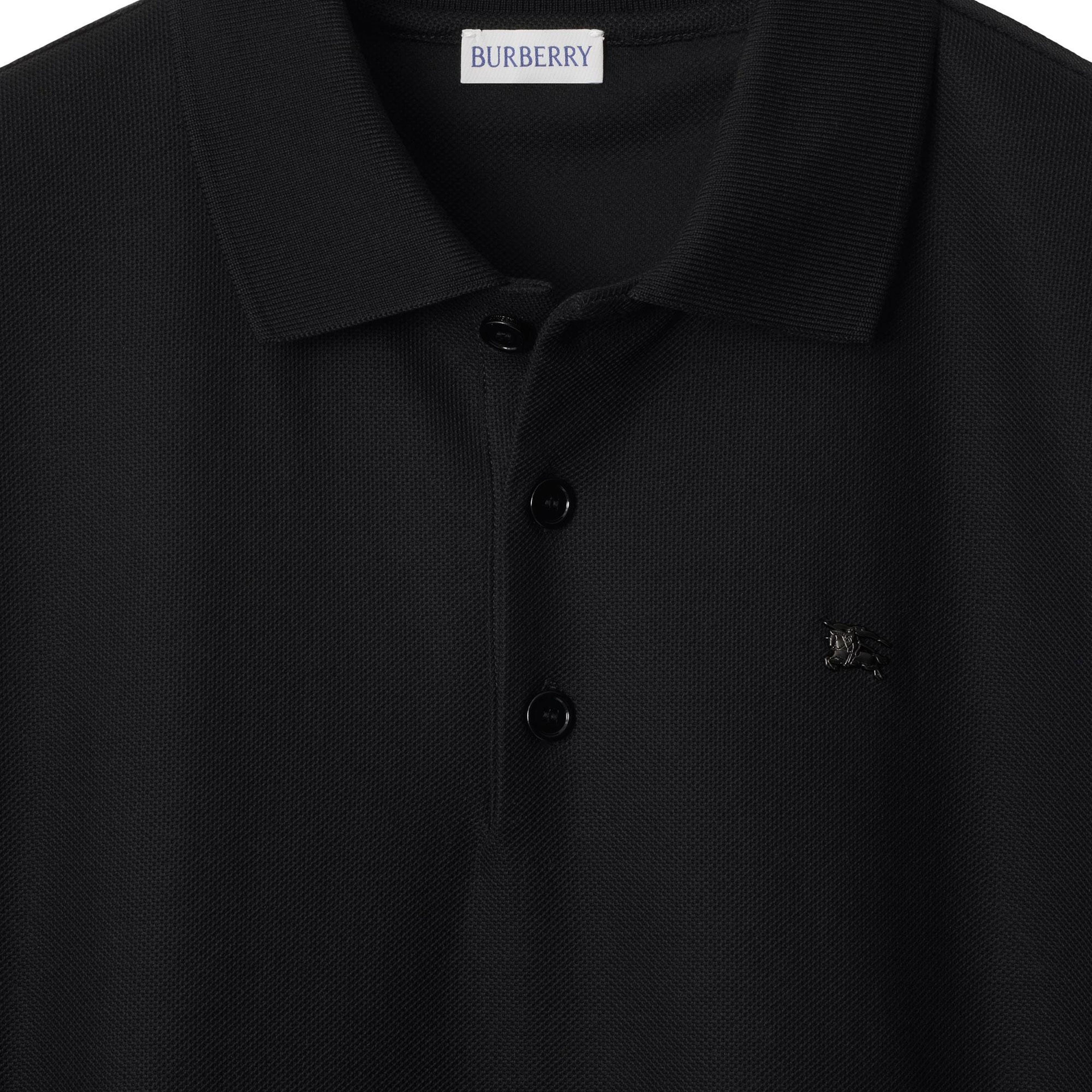 Burberry Metal Ekd Cotton Erkek Siyah Polo