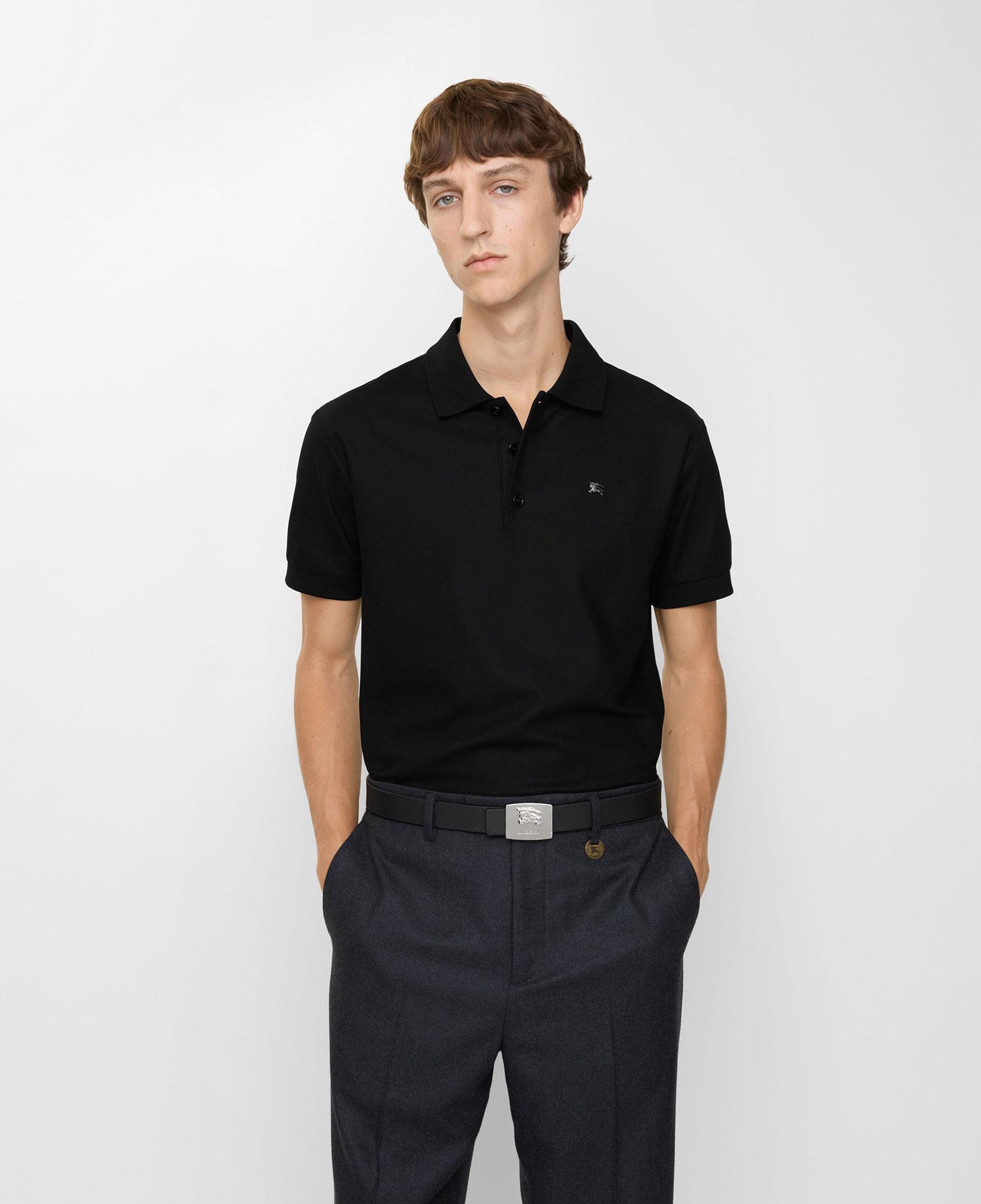 Burberry Metal Ekd Cotton Erkek Siyah Polo