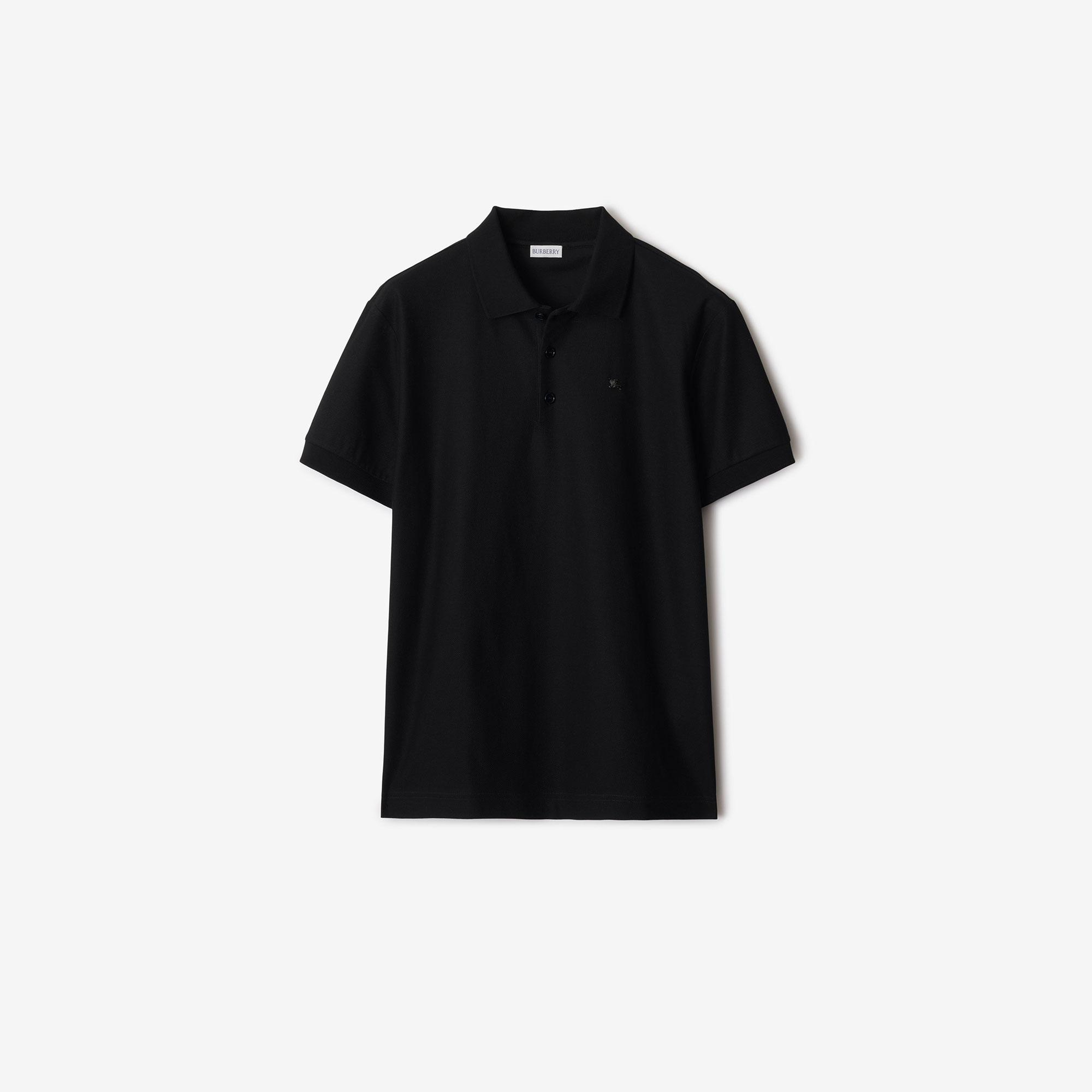 Burberry Metal Ekd Cotton Erkek Siyah Polo