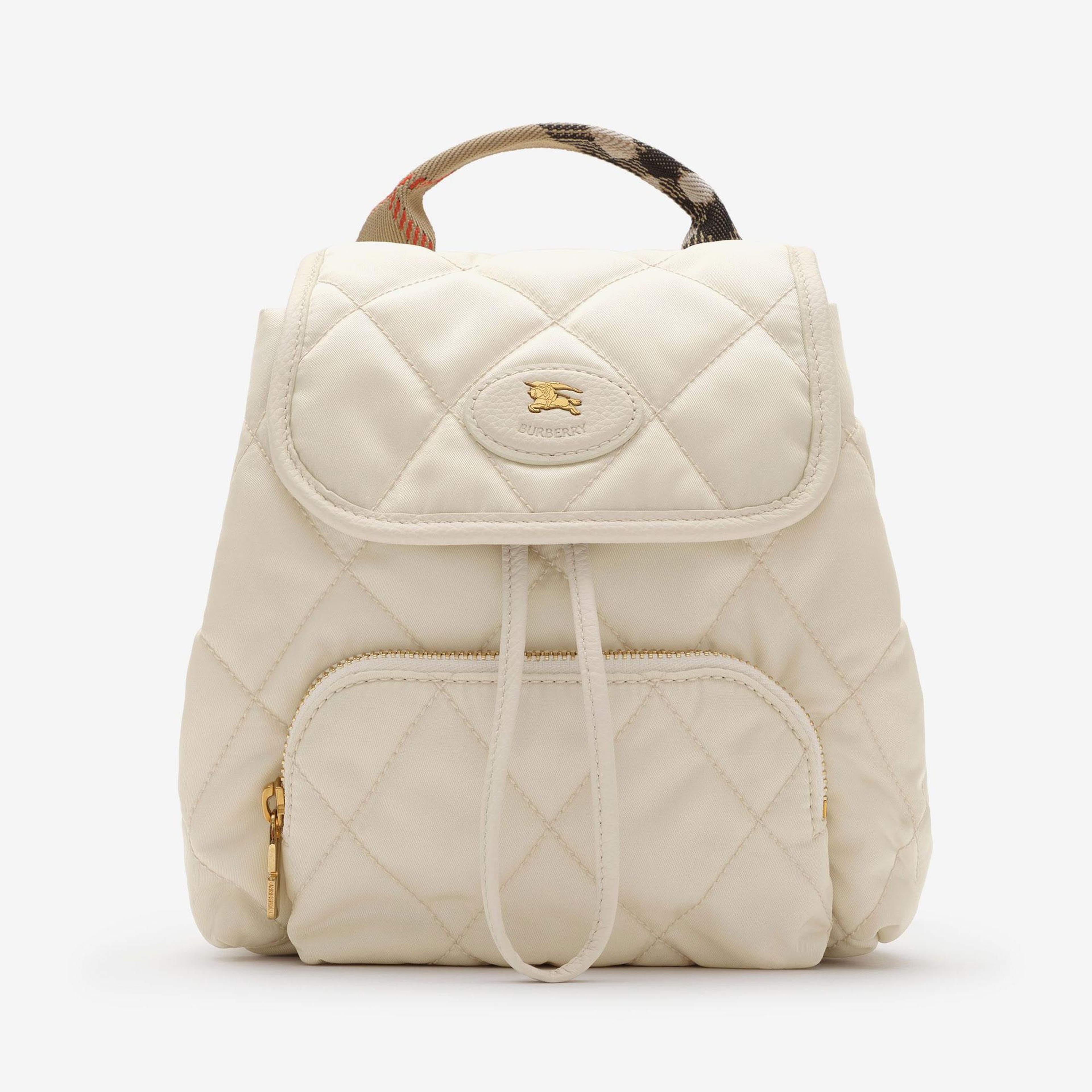 Burberry Mini Horseshoe Kadın Krem Sırt Çantası