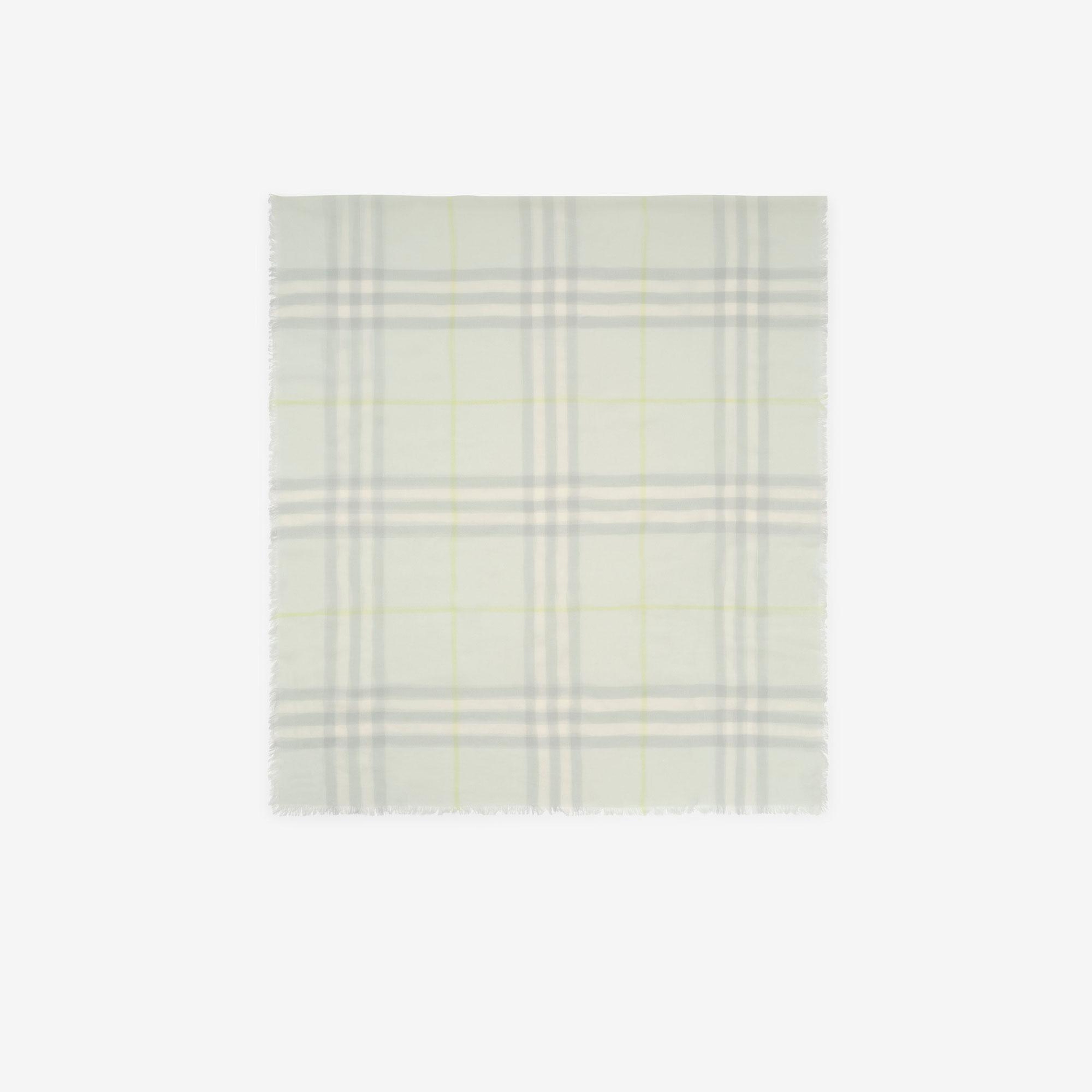Burberry Wide Check Wool Kadın Yeşil Atkı