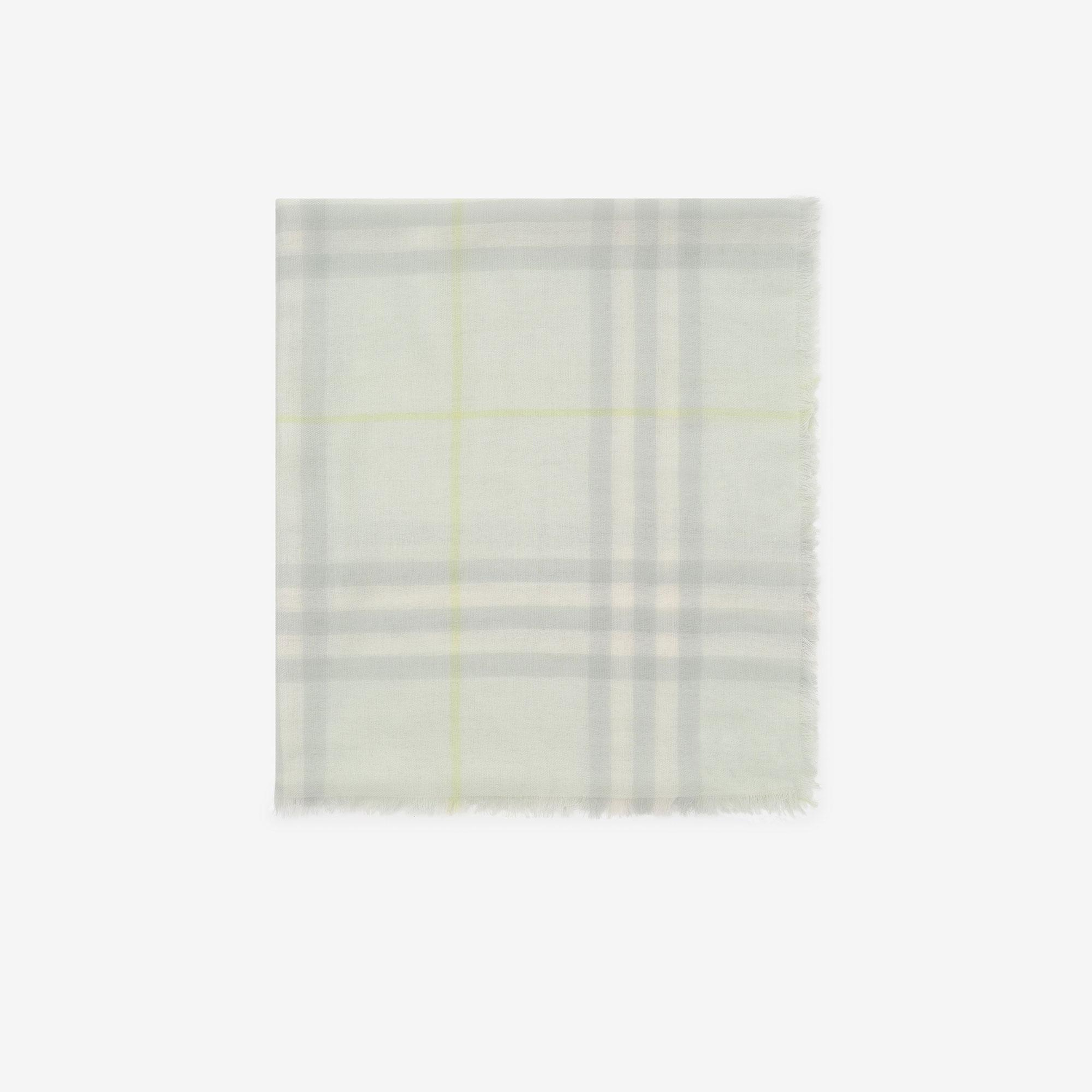 Burberry Wide Check Wool Kadın Yeşil Atkı