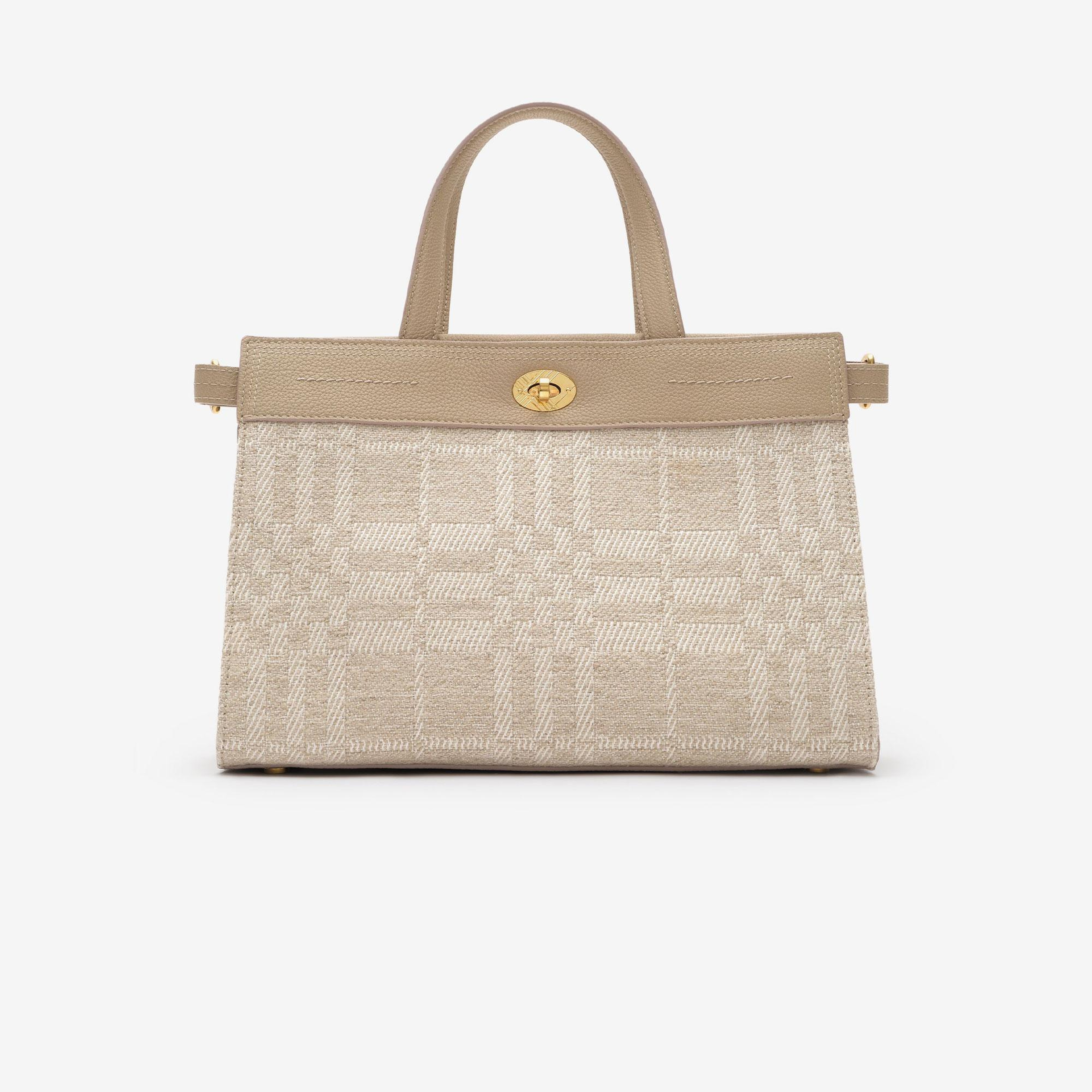 Burberry Small Cotswolds Tote Kadın Krem El Çantası