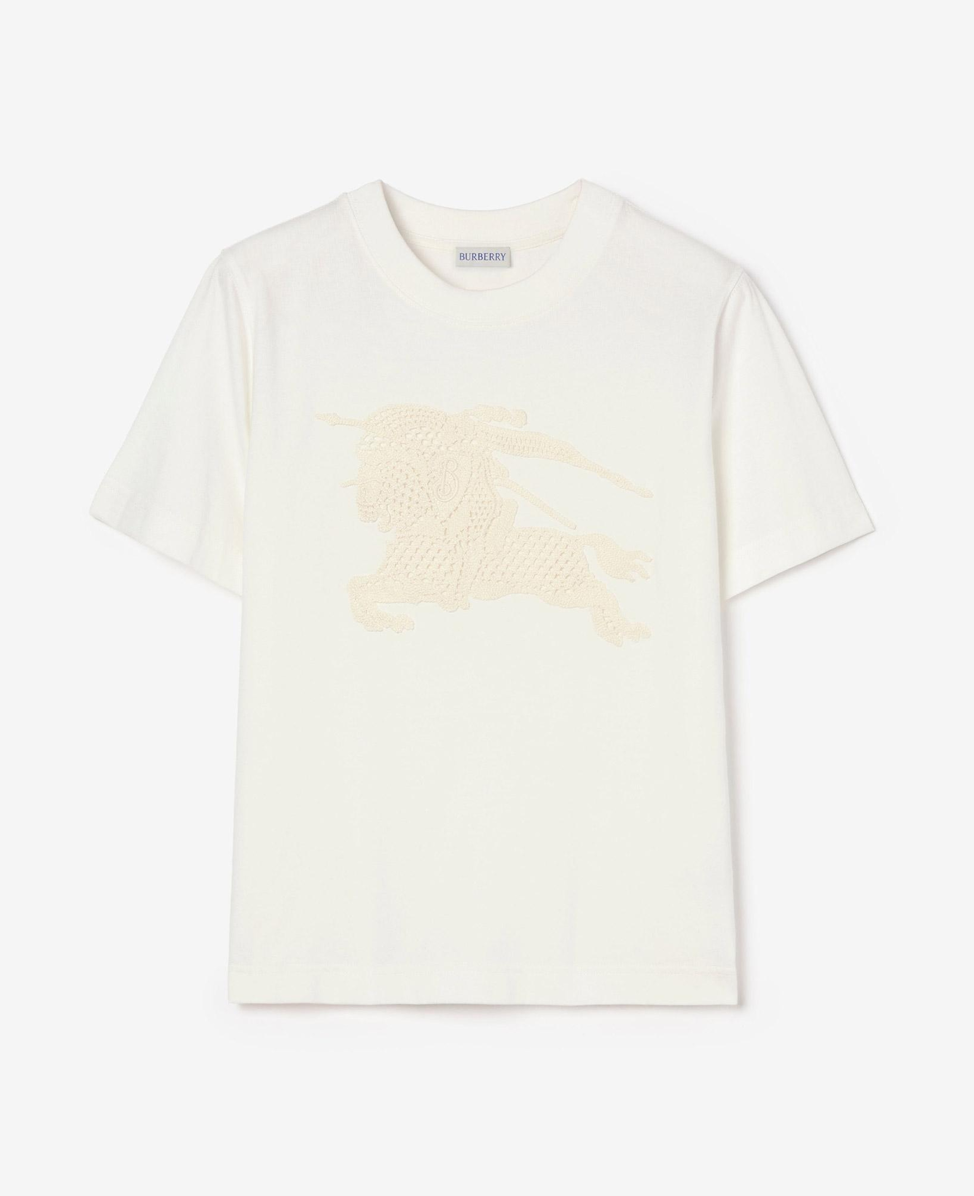 Burberry Ekd Cotton Kadın Beyaz T-Shirt