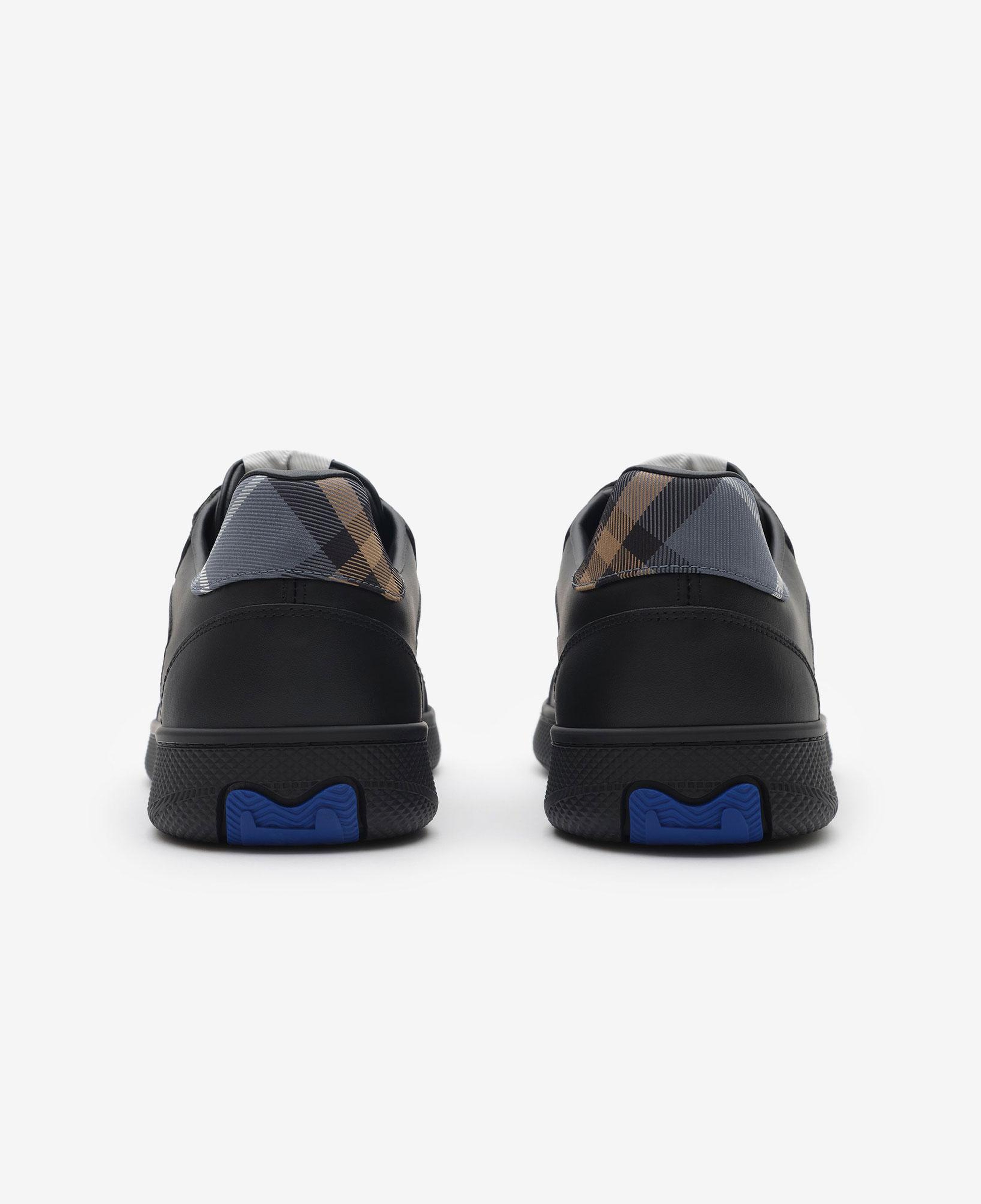 Burberry Leather And Check Terrace Erkek Siyah Sneaker