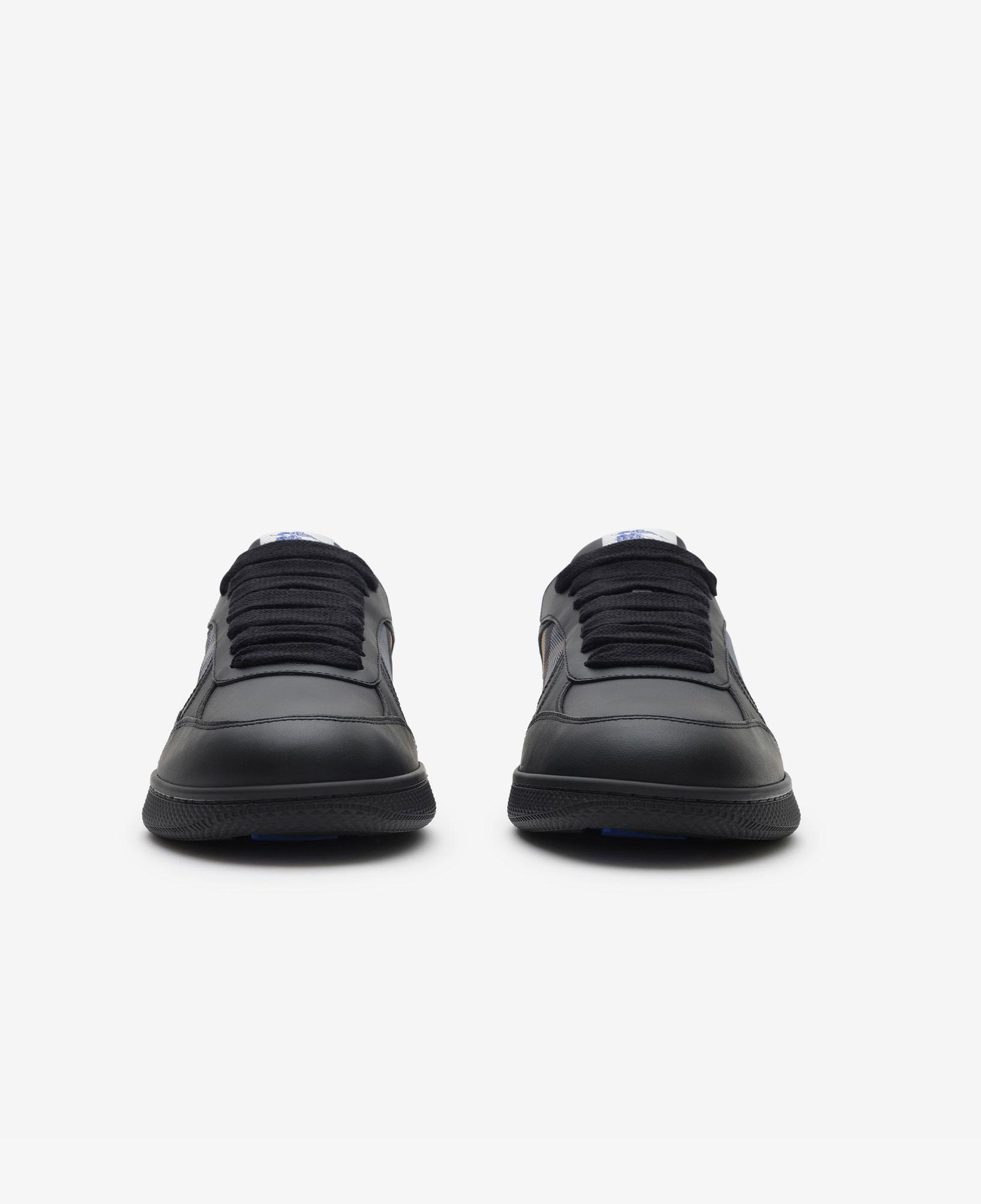 Burberry Leather And Check Terrace Erkek Siyah Sneaker