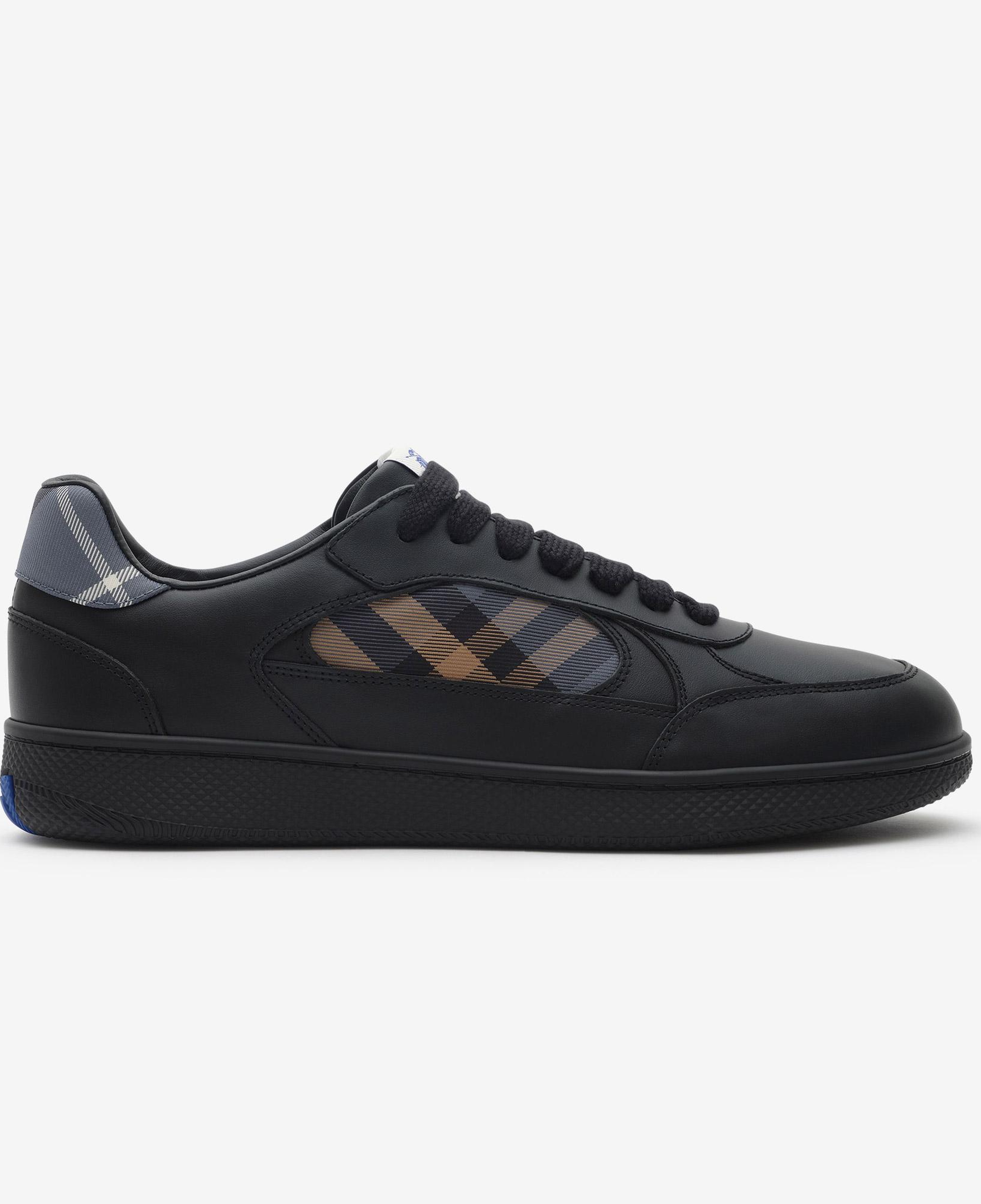 Burberry Leather And Check Terrace Erkek Siyah Sneaker